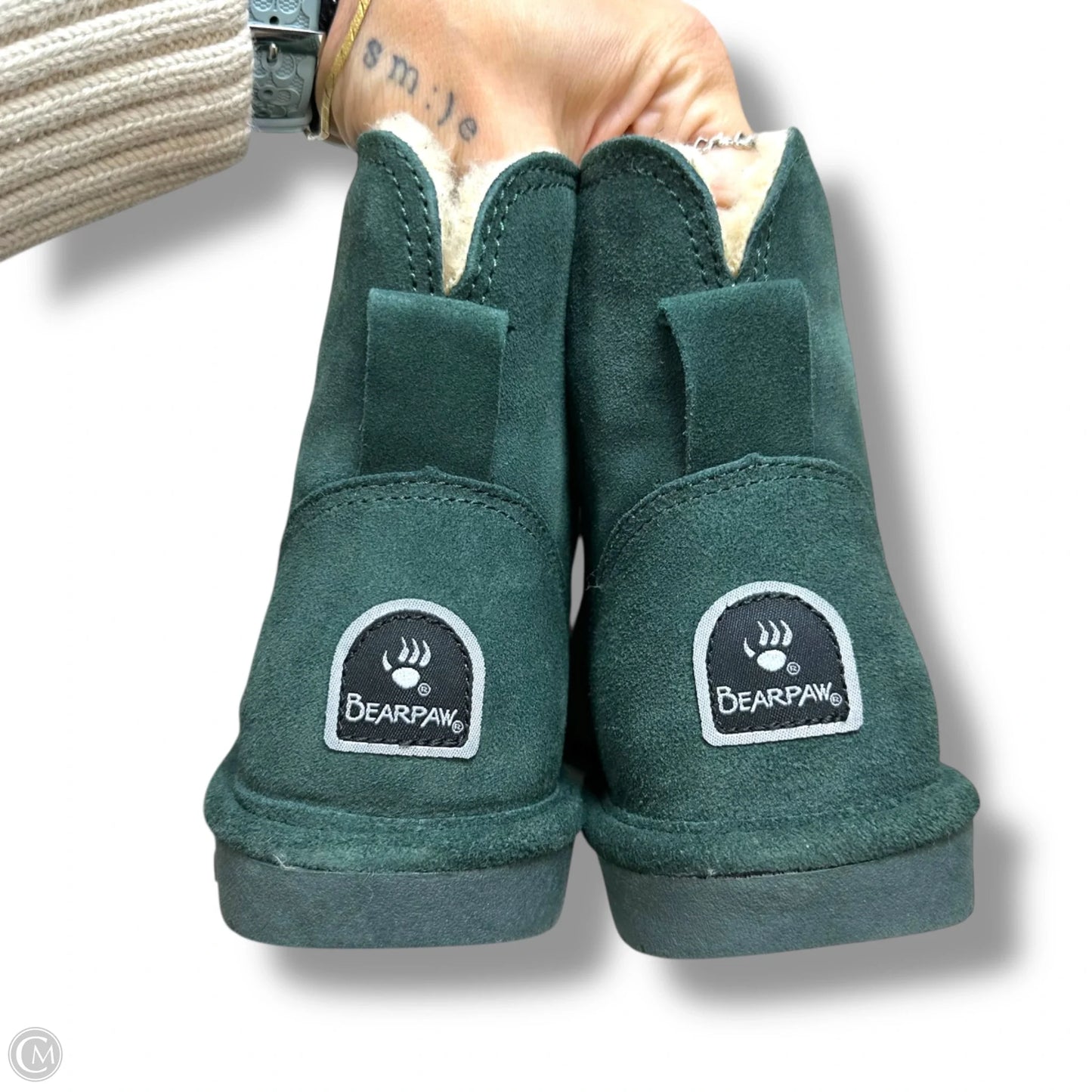 Boots Ankle Flats By Bearpaw In Green, Size: 9