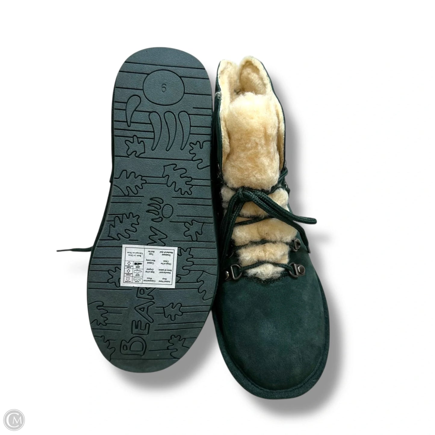 Boots Ankle Flats By Bearpaw In Green, Size: 9