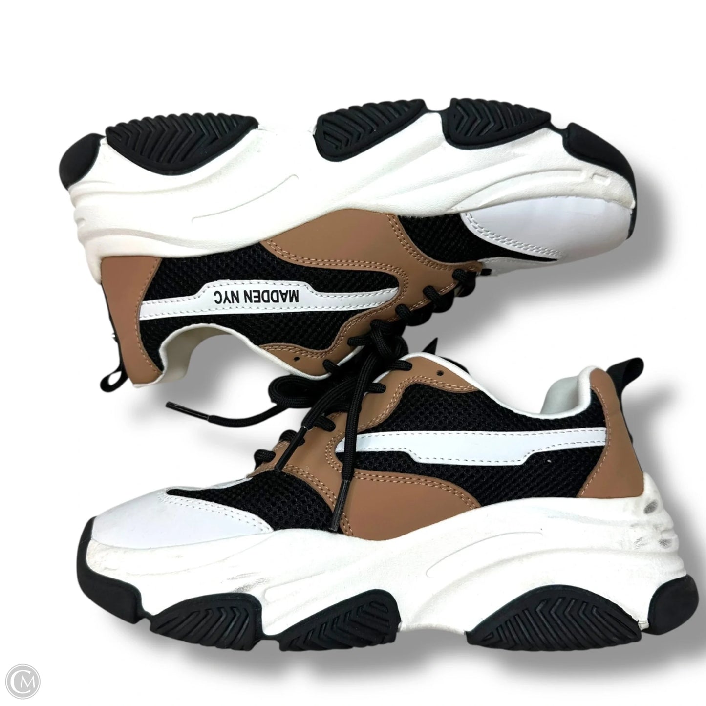 Shoes Sneakers Platform By Madden Nyc In Black & Brown, Size: 8.5