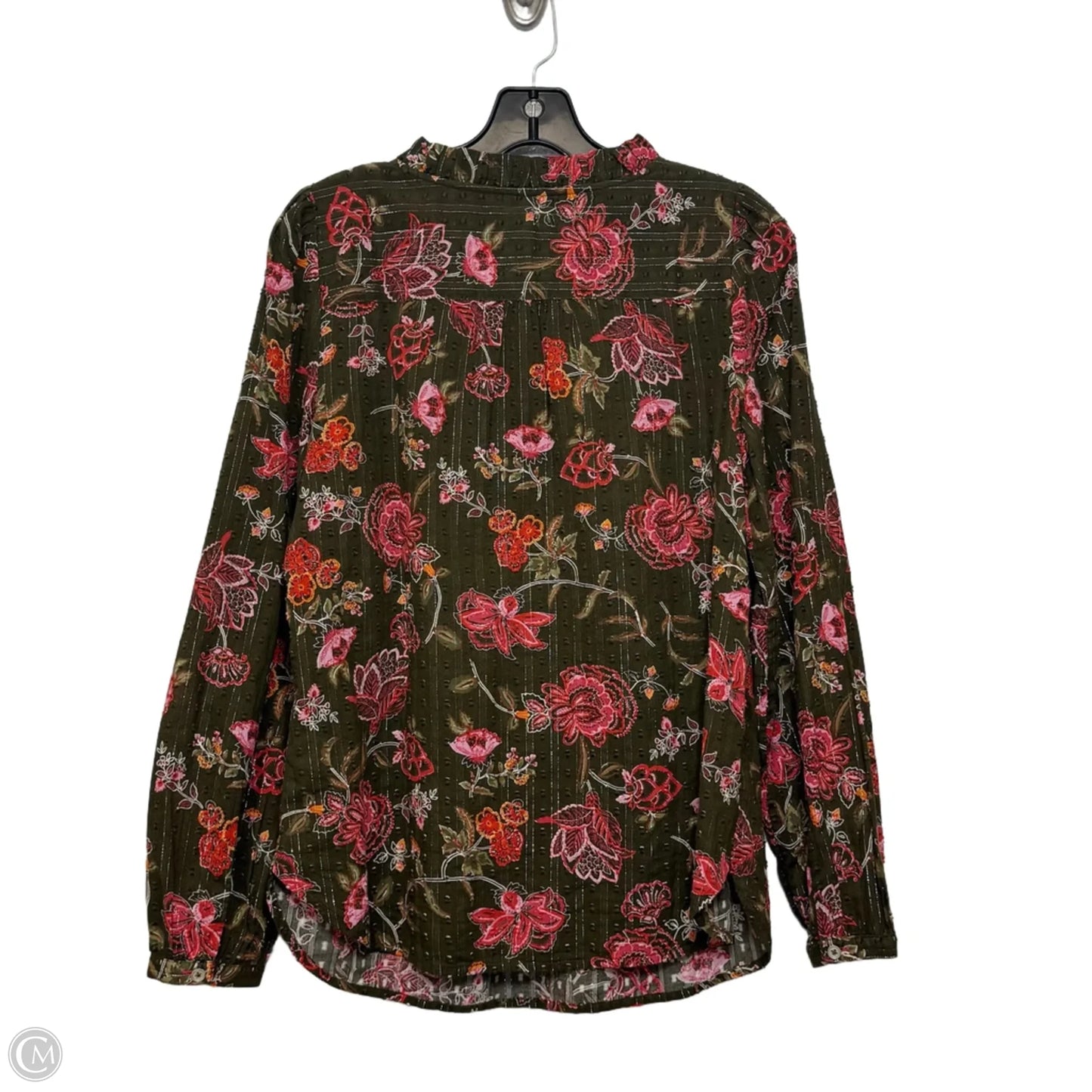 Top Long Sleeve By Talbots In Floral Print, Size: S