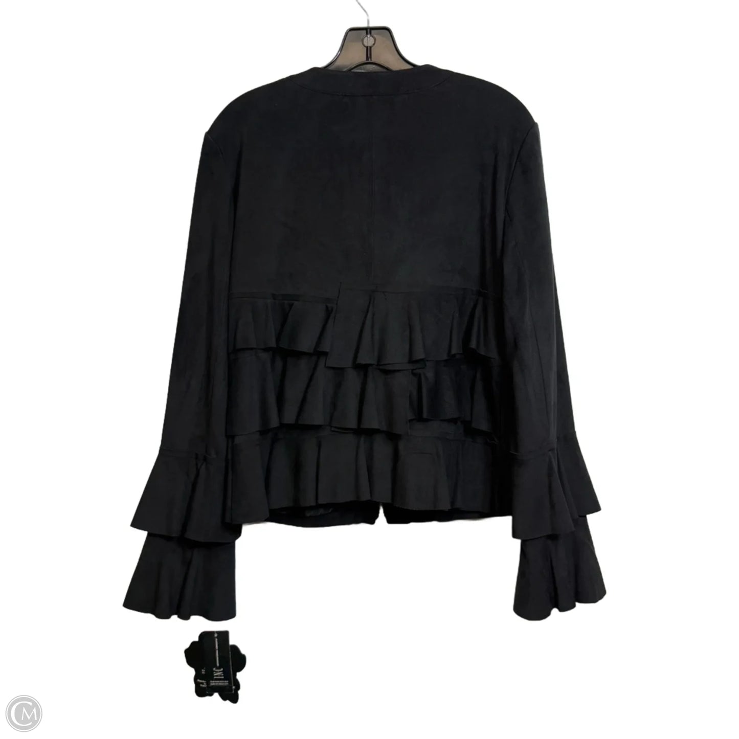 Top Long Sleeve By Inc In Black, Size: M