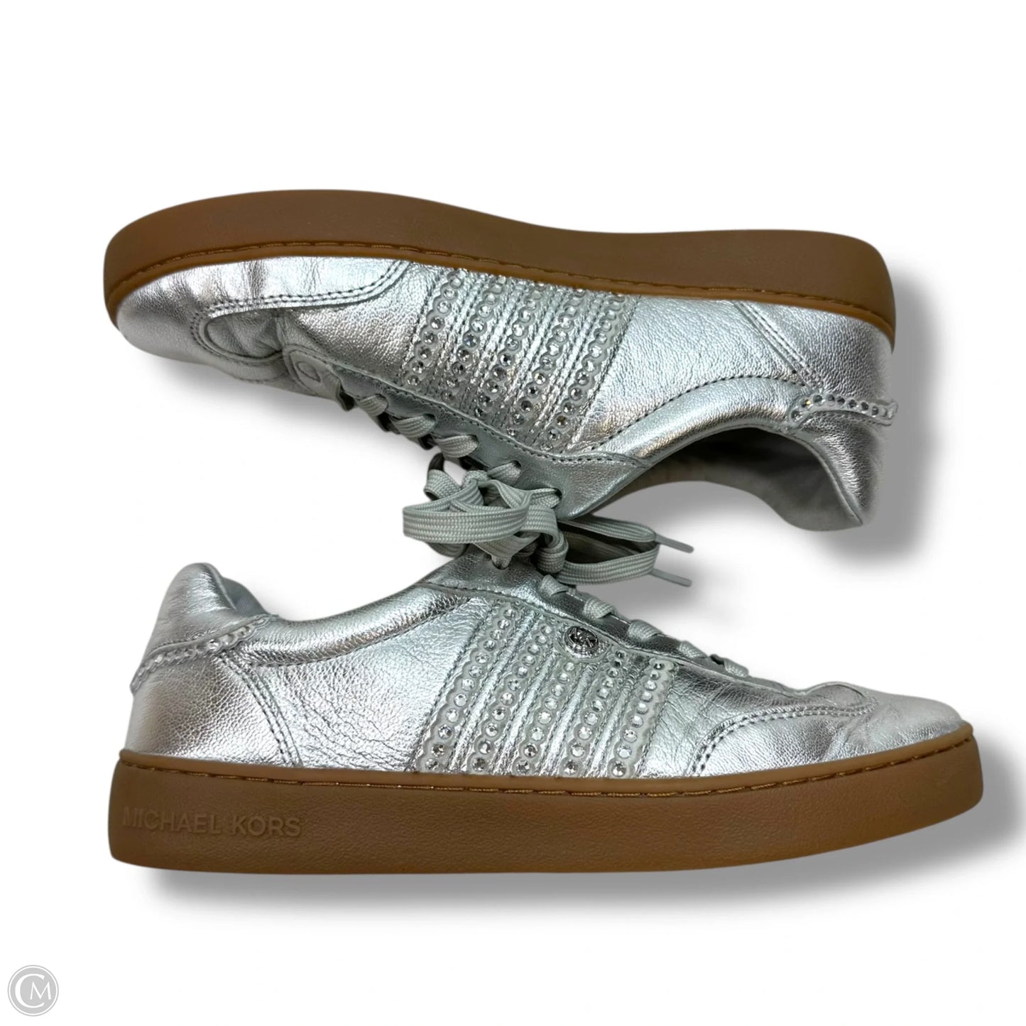 Shoes Designer By Michael Kors In Silver, Size: 8