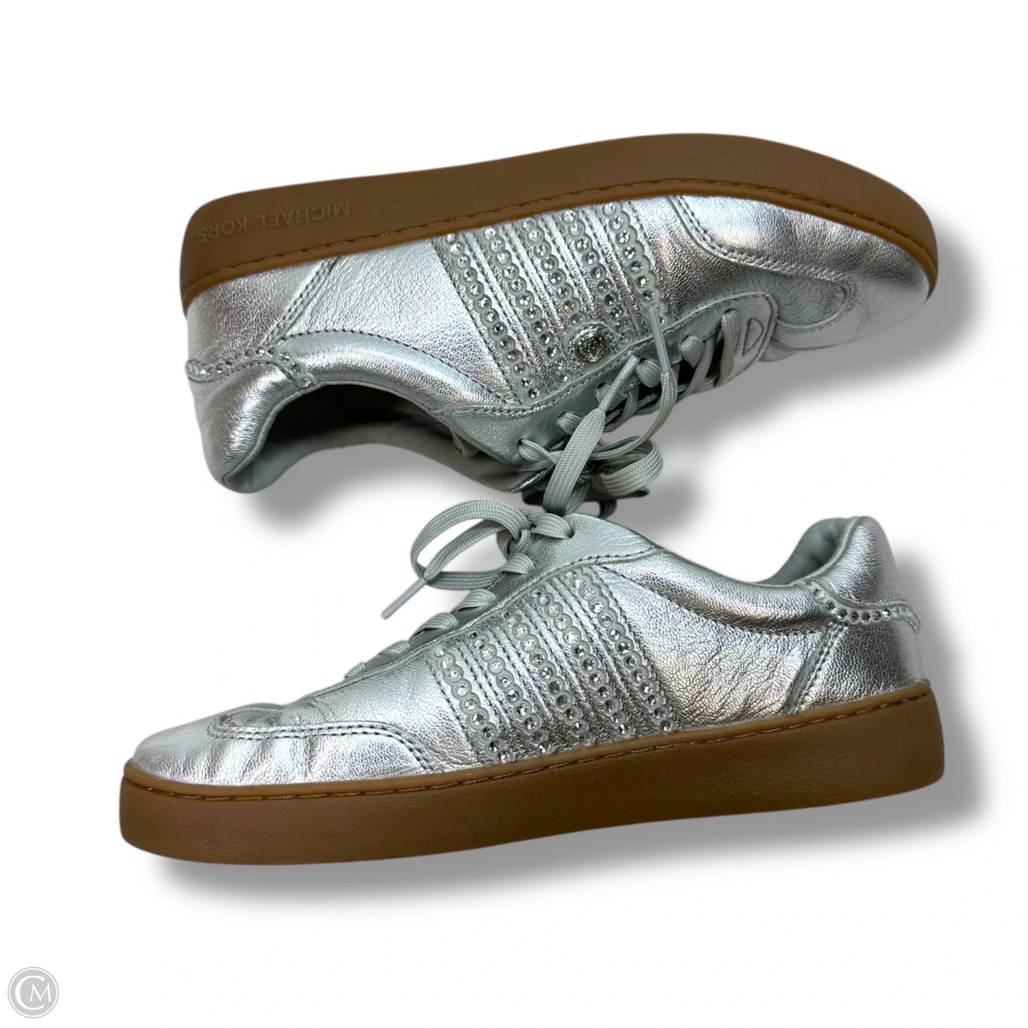 Shoes Designer By Michael Kors In Silver, Size: 8