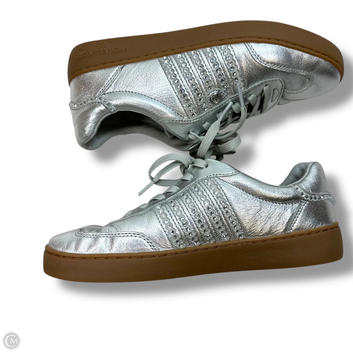 Shoes Designer By Michael Kors In Silver, Size: 8