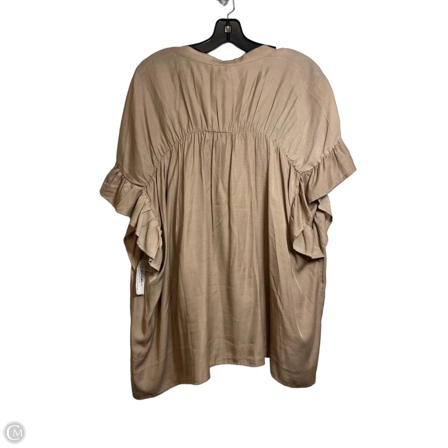 Top Short Sleeve By Bibi In Brown, Size: S