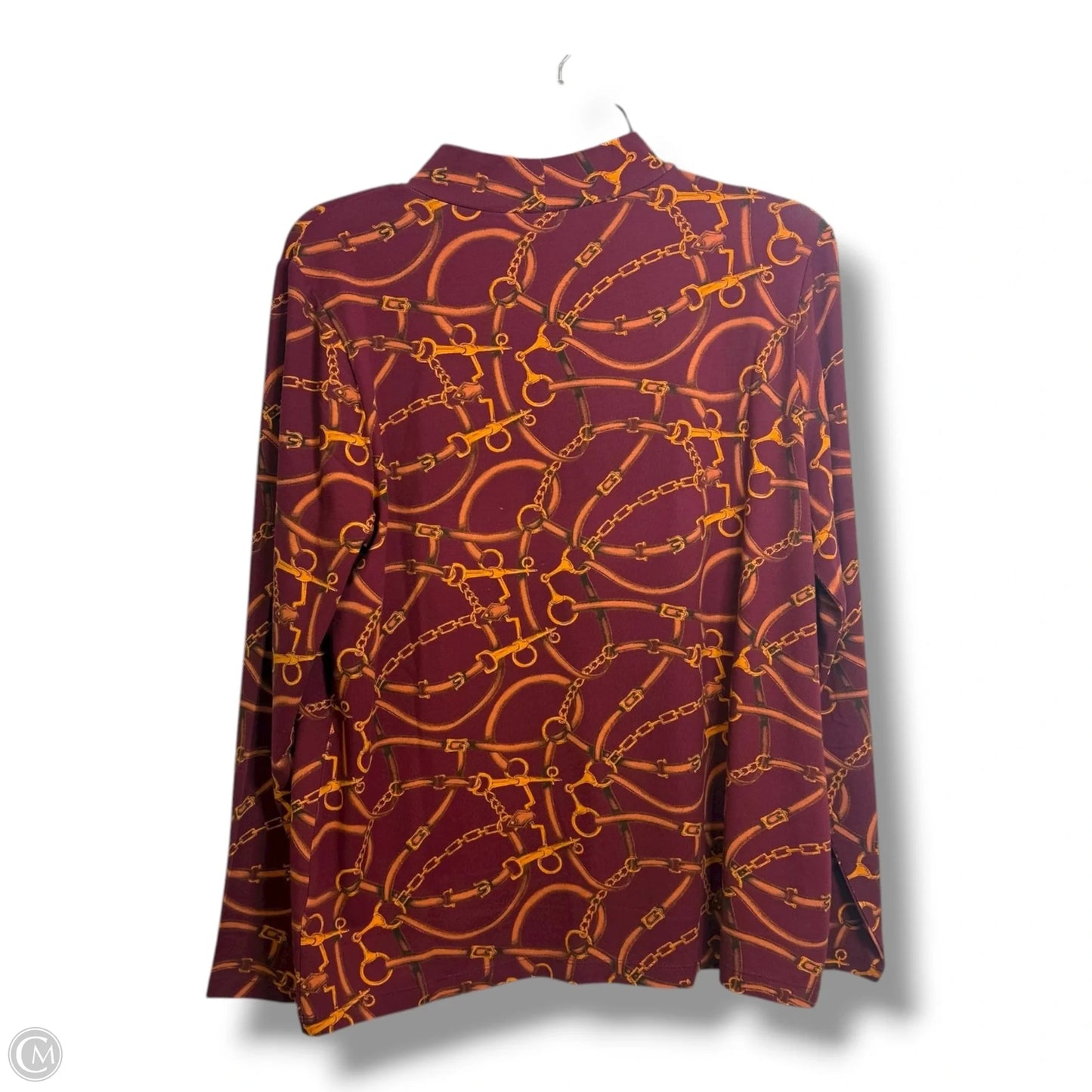 Top Long Sleeve By Isaac Mizrahi In Multi-colored, Size: L