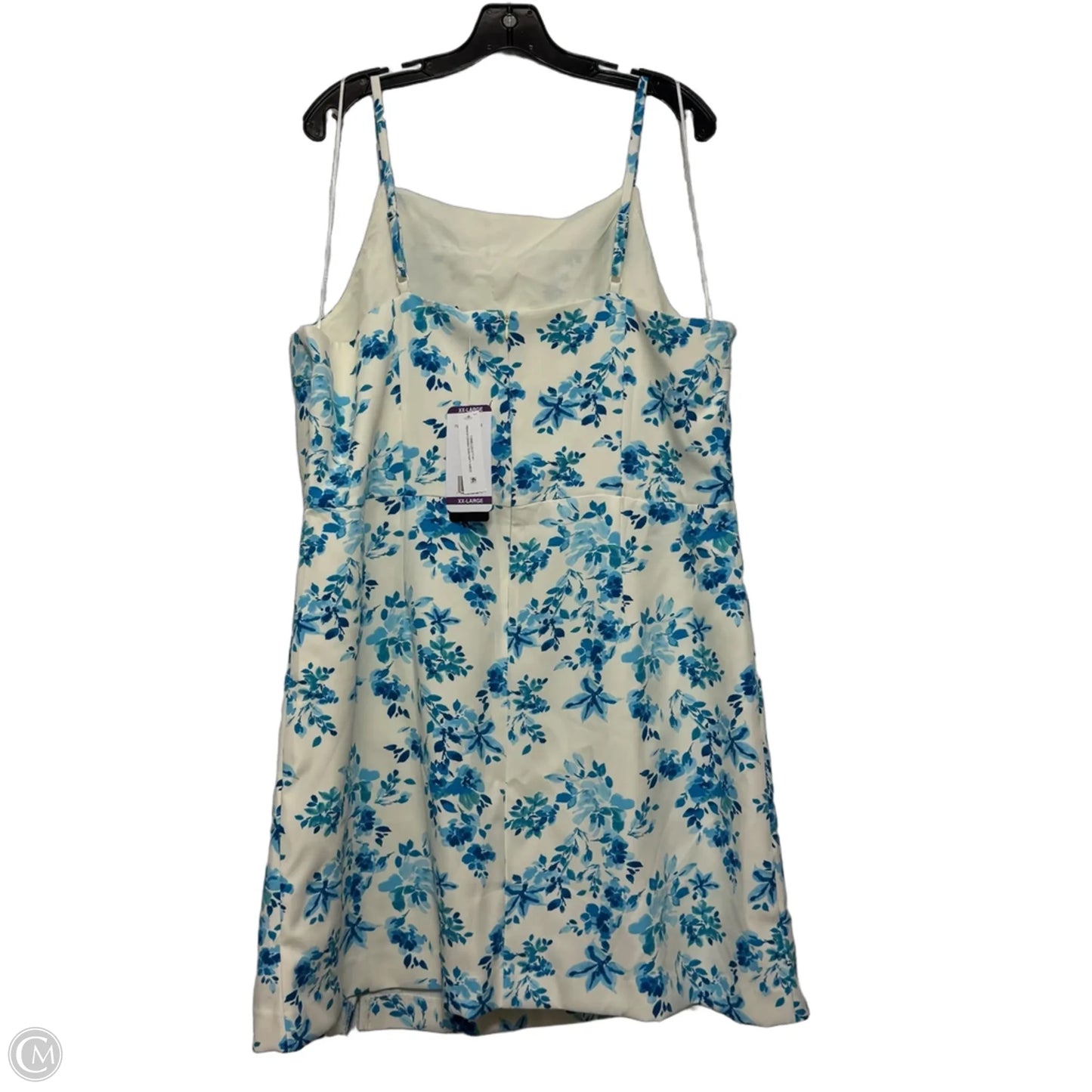 Dress Casual Short By French Connection In Blue & White, Size: Xxl