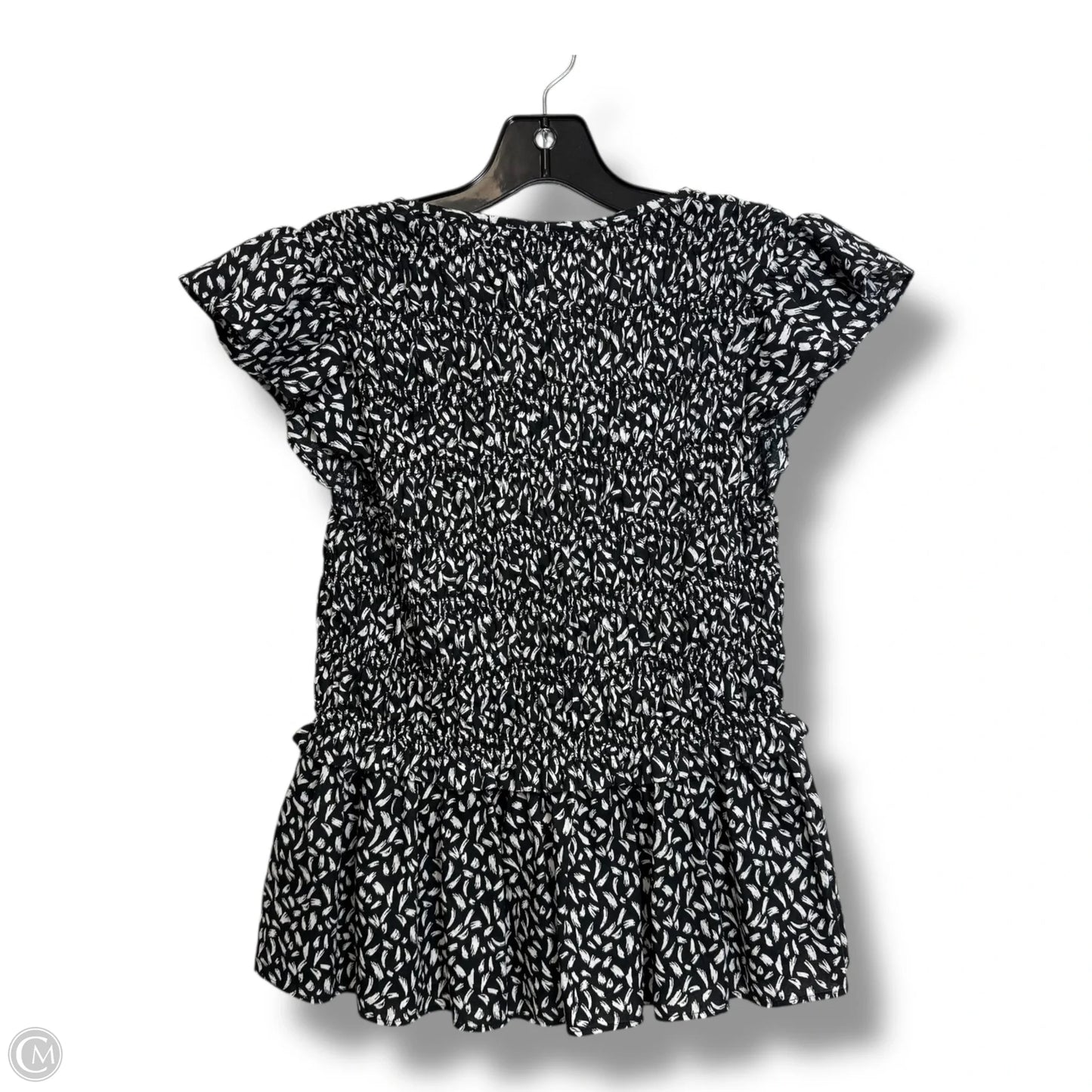Top Short Sleeve By On 34th In Black & White, Size: M