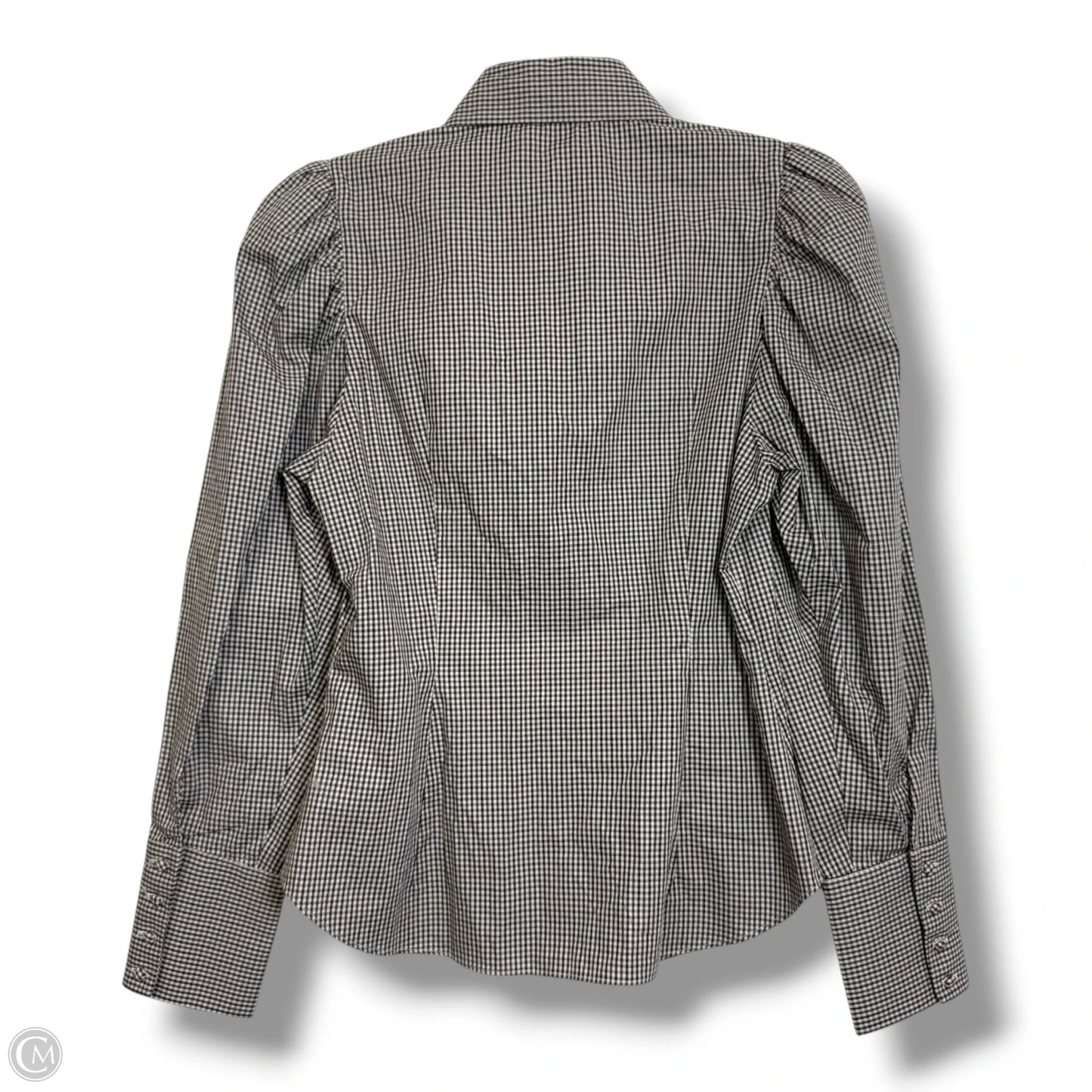 Top Long Sleeve By Zara In Plaid Pattern, Size: S