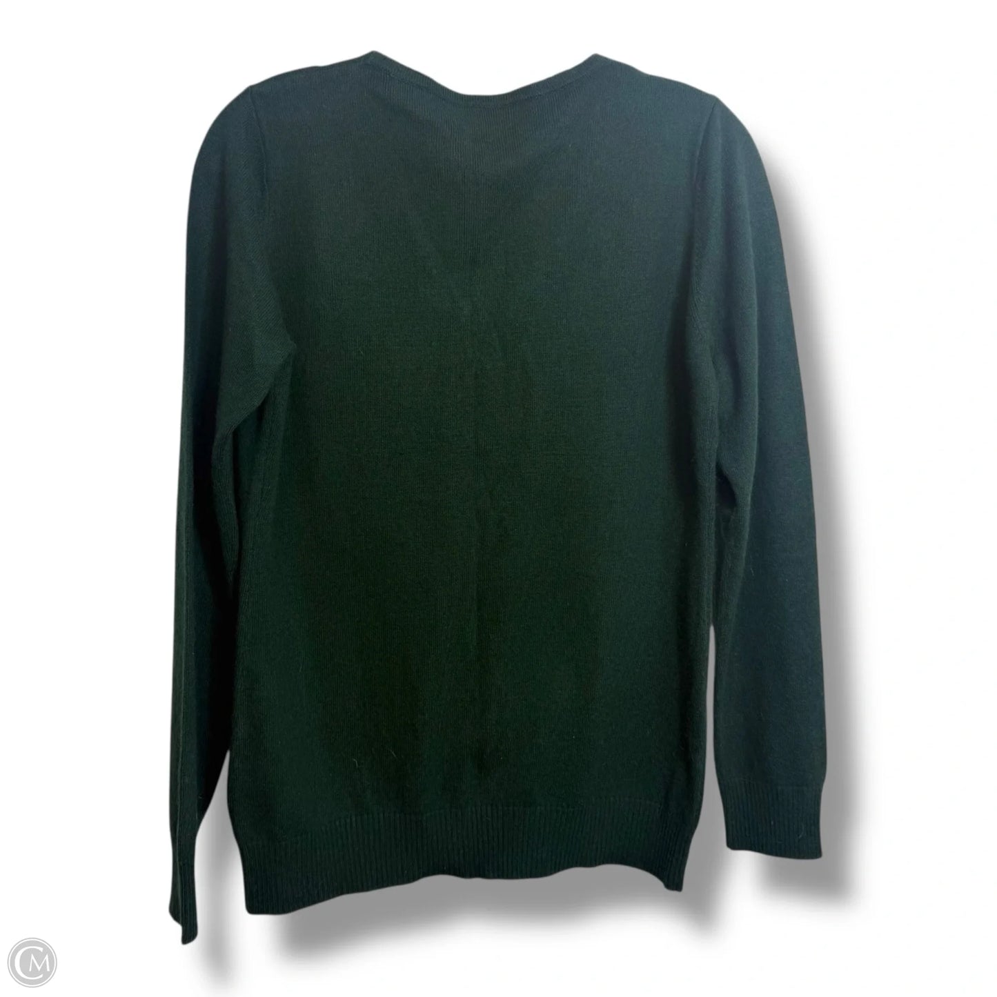 Sweater Cashmere By Clothes Mentor In Green, Size: L
