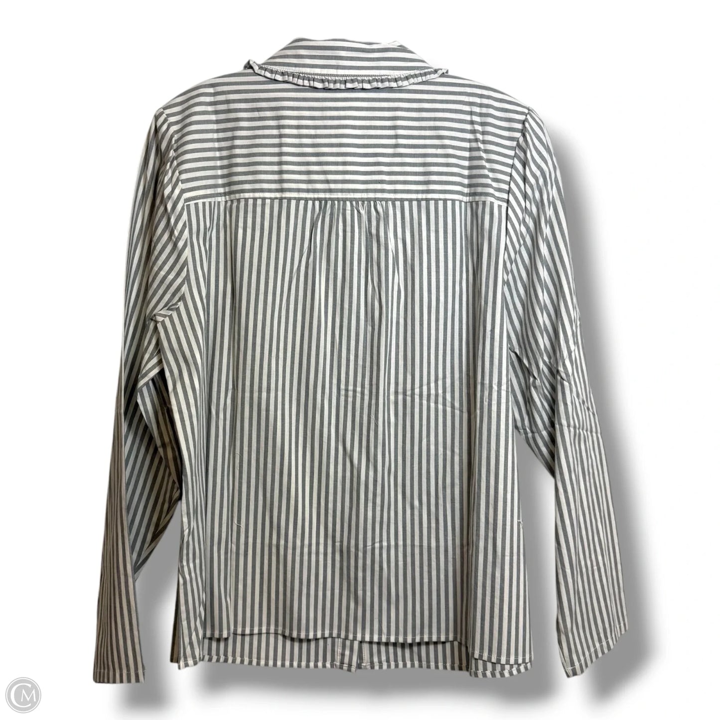 Top Long Sleeve By Candace Cameron Bure In Striped Pattern, Size: M