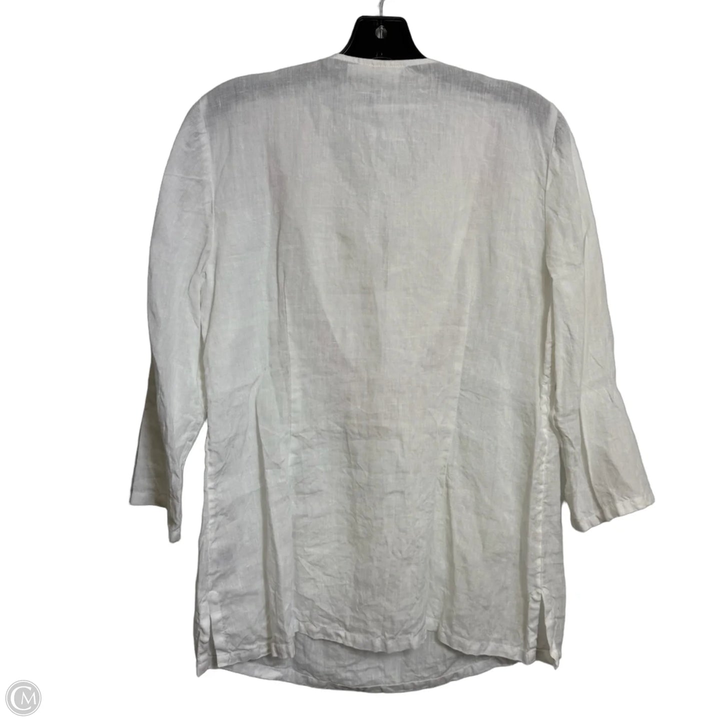Top Long Sleeve By Charter Club In White, Size: M