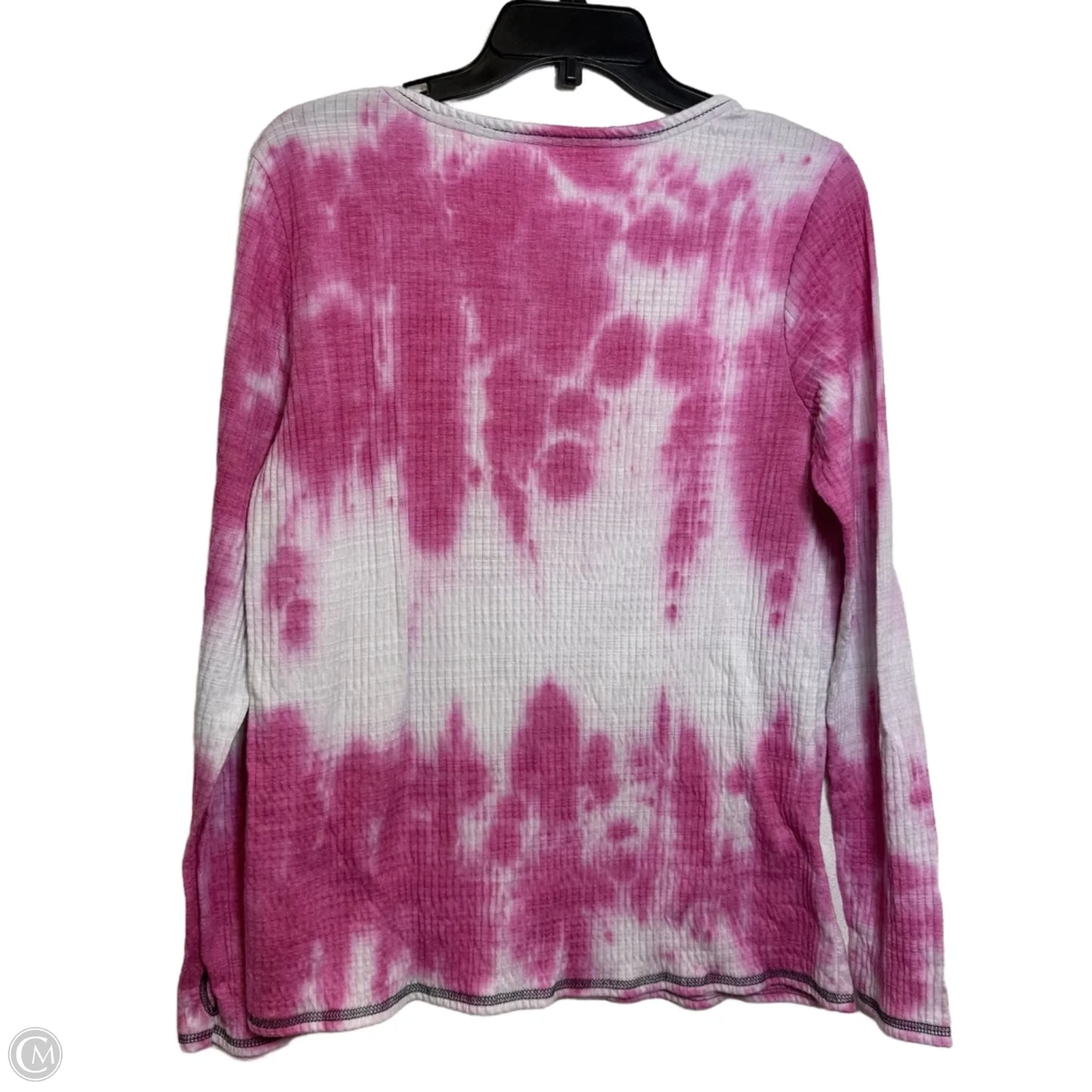 Top Long Sleeve By Clothes Mentor In Pink & White, Size: S