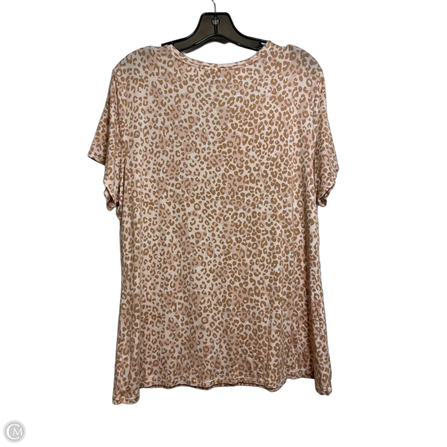 Top Short Sleeve By Nine West In Animal Print, Size: Xxl
