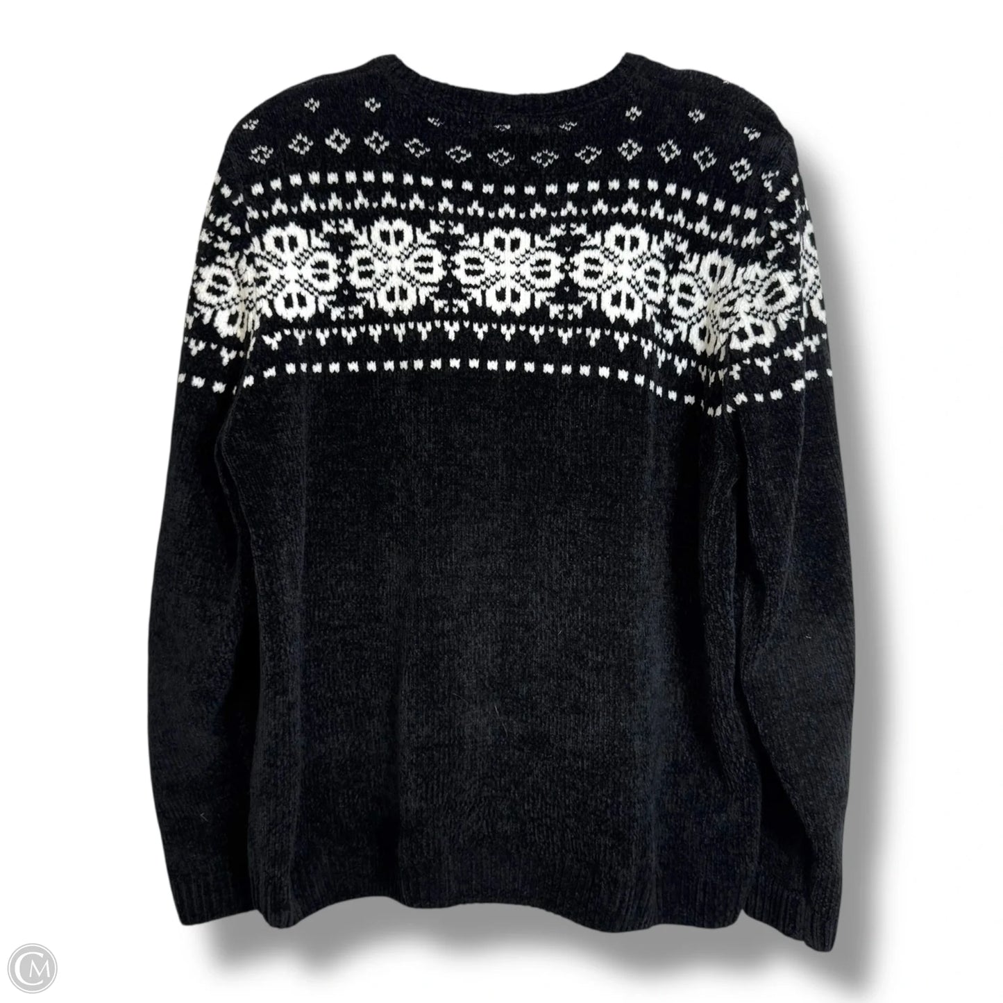 Christmas holiday Sweater Cardigan By Alfred Dunner In Black, Size: L