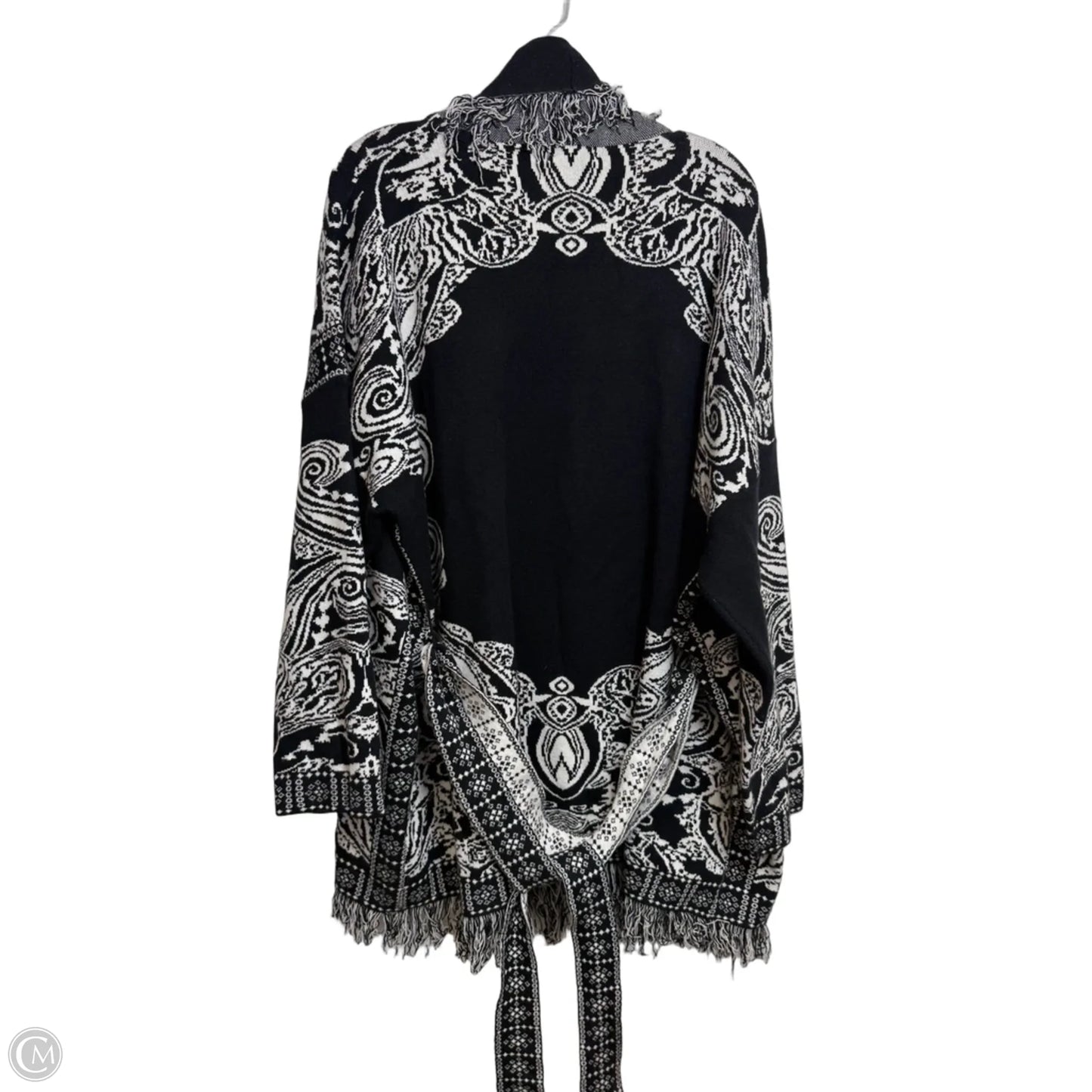 Cardigan By Sioni In Black & White, Size: 2x