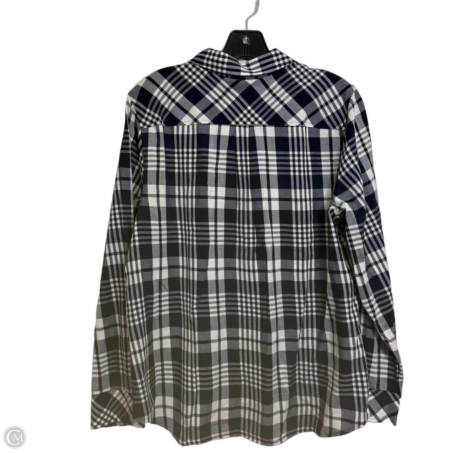 Top Long Sleeve By Talbots In Navy, Size: L
