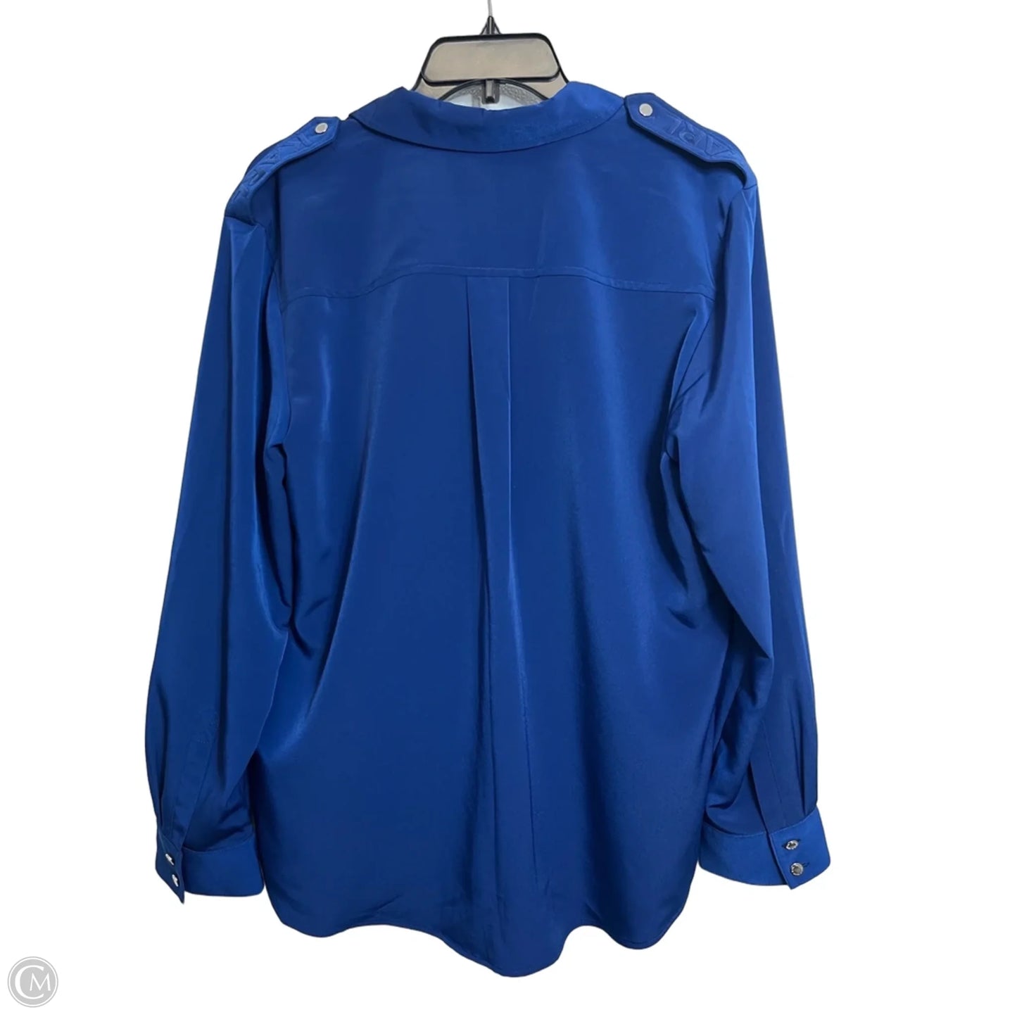 Top Long Sleeve Designer By Karl Lagerfeld In Blue, Size: Lp