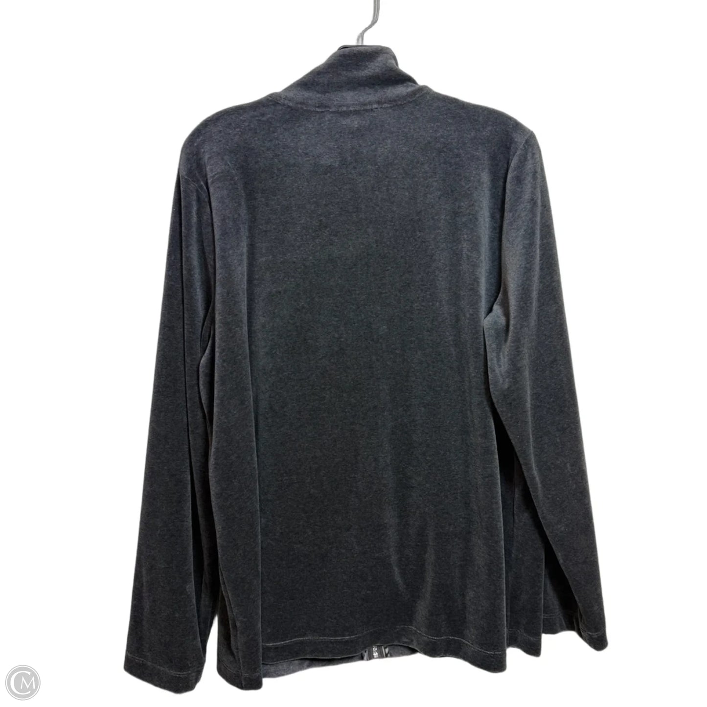 Sweatshirt Collar By Jones New York In Grey, Size: Xl