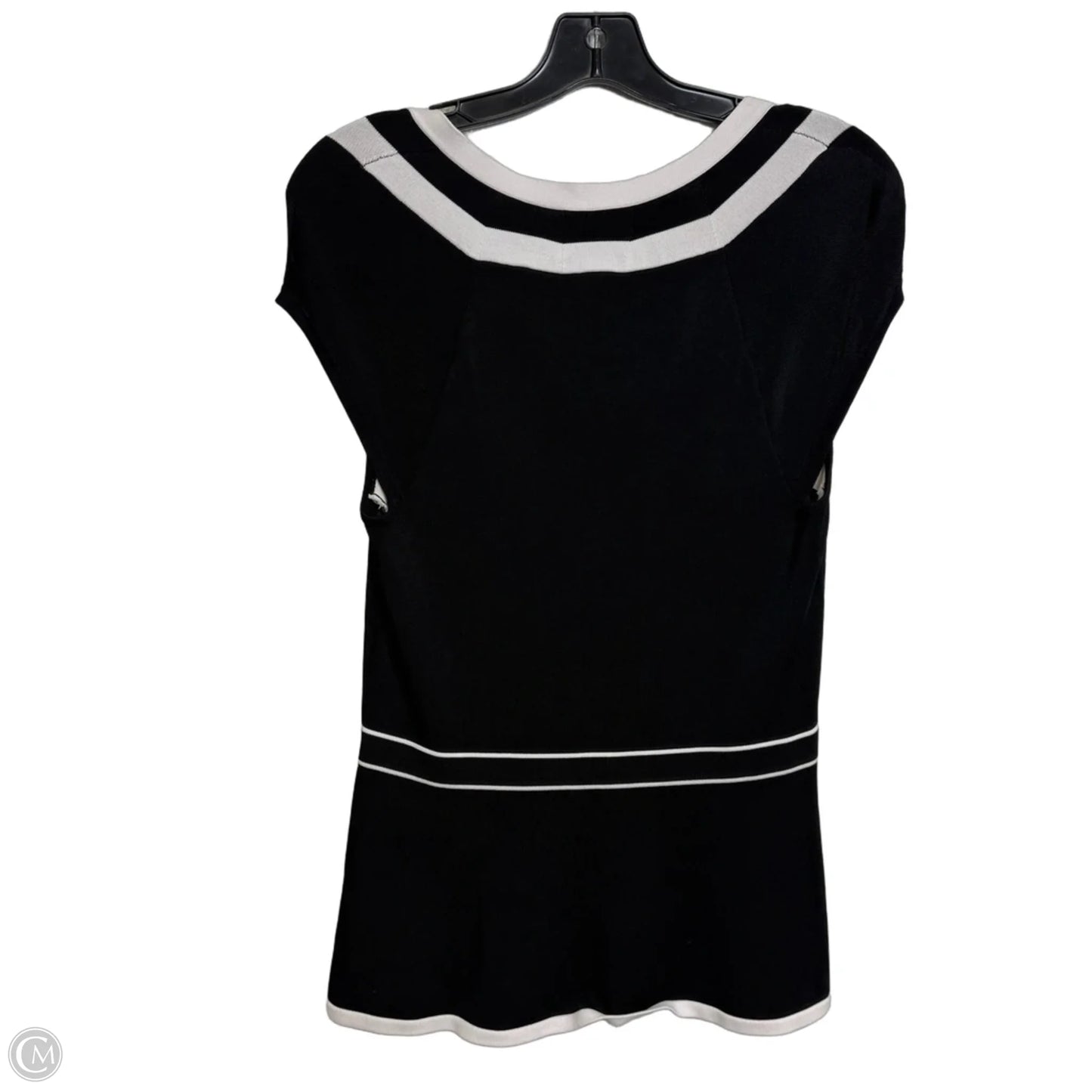 Top Short Sleeve By White House Black Market In Black & White, Size: Xs