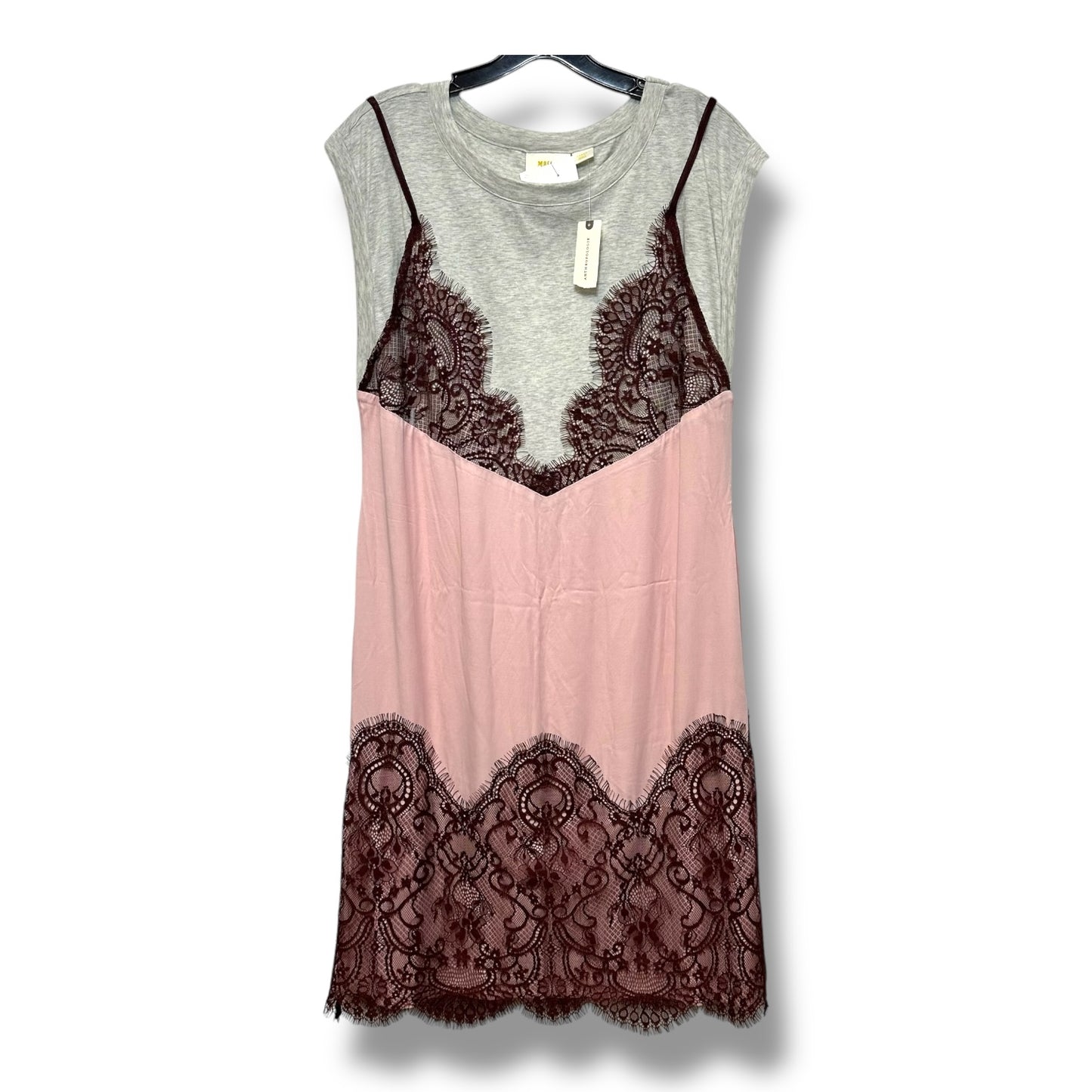 Dress Casual Short By Maeve In Grey Red, Size: L