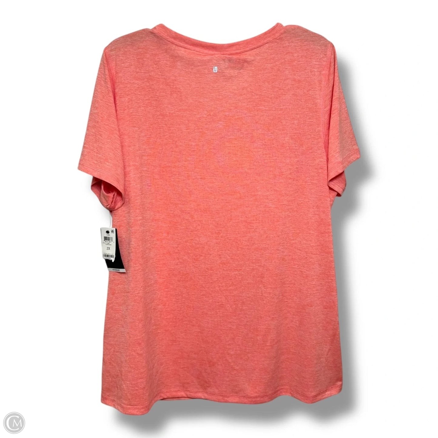 Athletic Top Short Sleeve By Ideology In Peach, Size: 2x