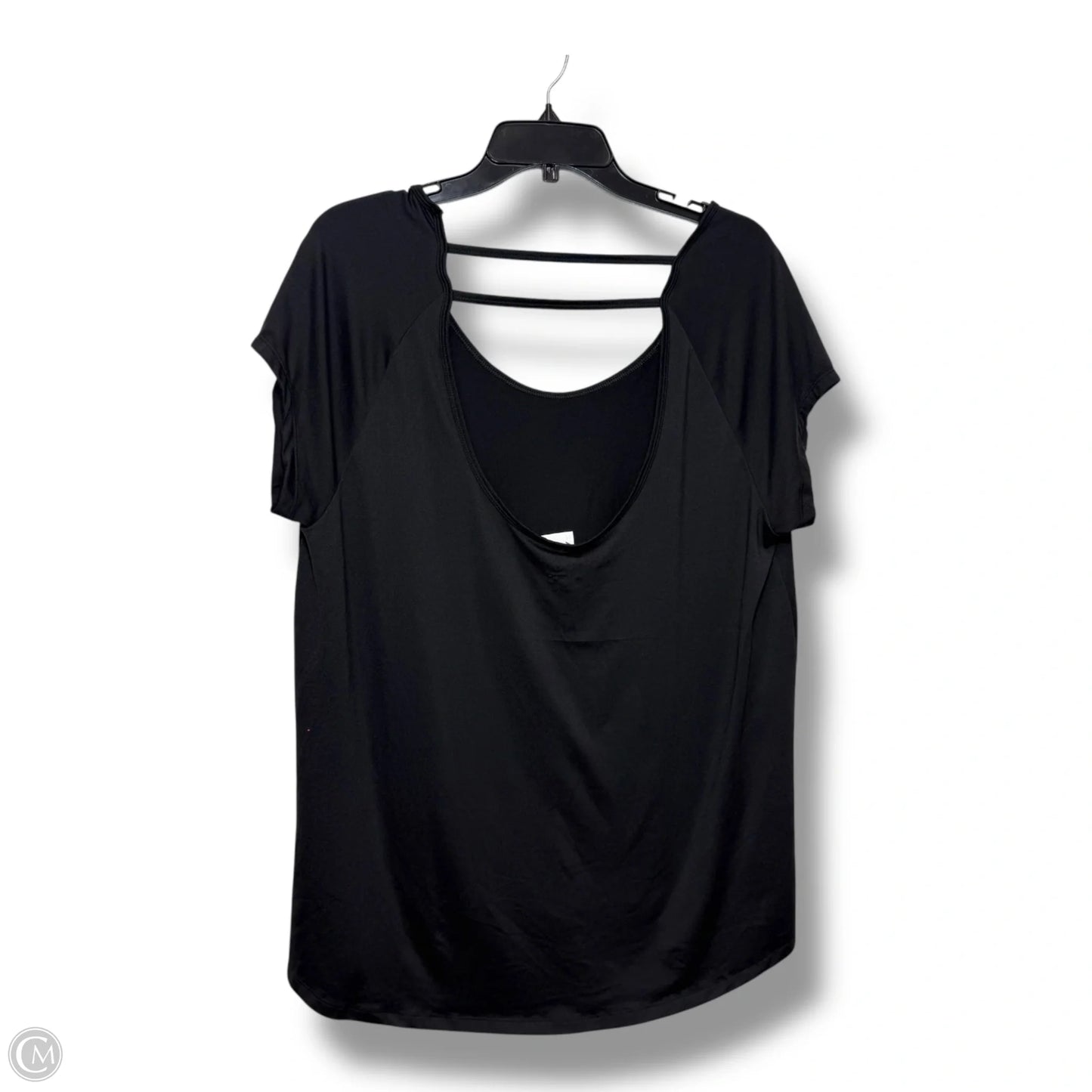 Athletic Top Short Sleeve By Champion In Black, Size: Xl