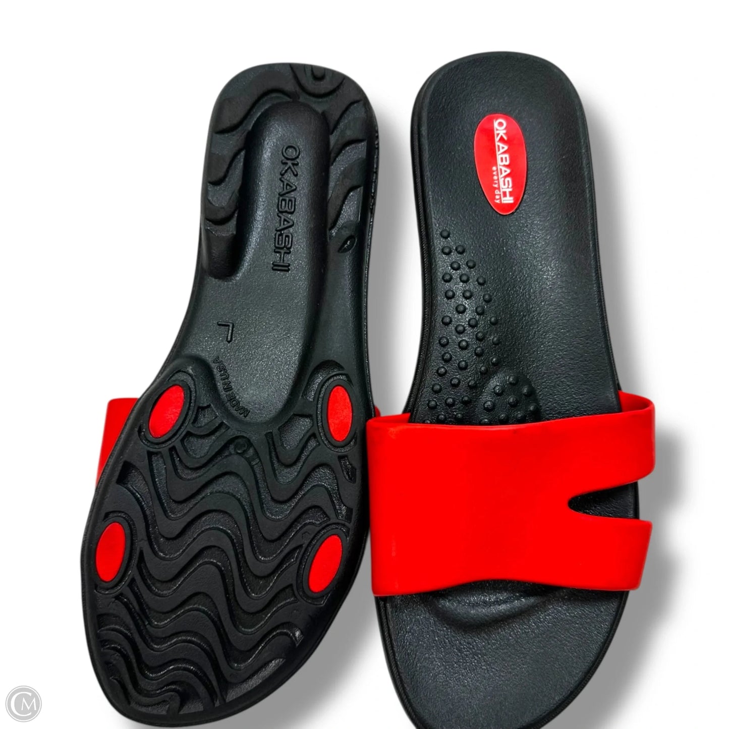 Sandals Flats By Clothes Mentor In Red, Size: 9