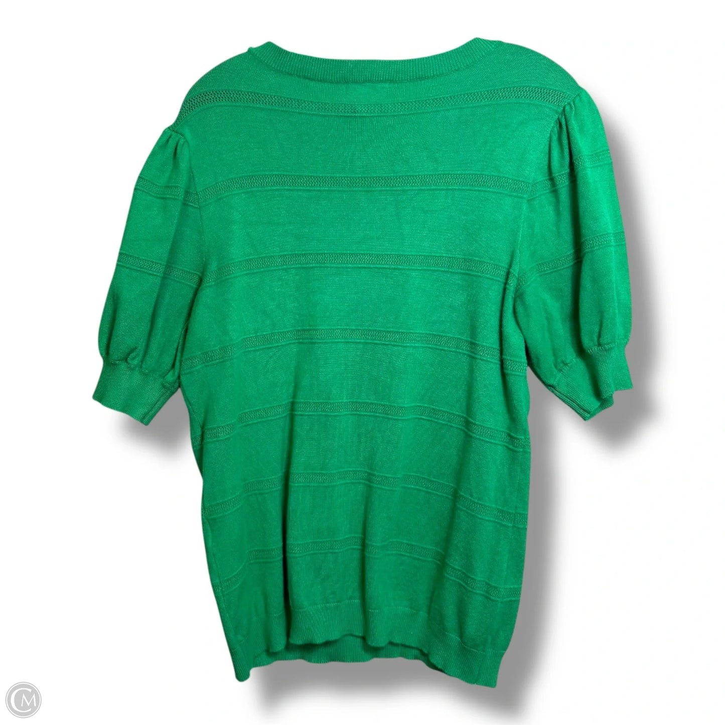 Top Short Sleeve By Maison Jules In Green, Size: L