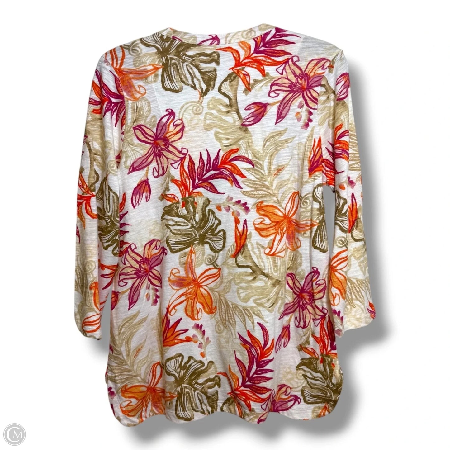 Top Long Sleeve By Chicos In Multi-colored, Size: M