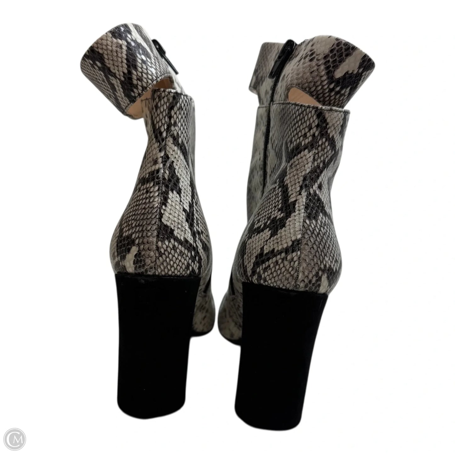 Boots Ankle Heels By Clothes Mentor In Animal Print, Size: 9