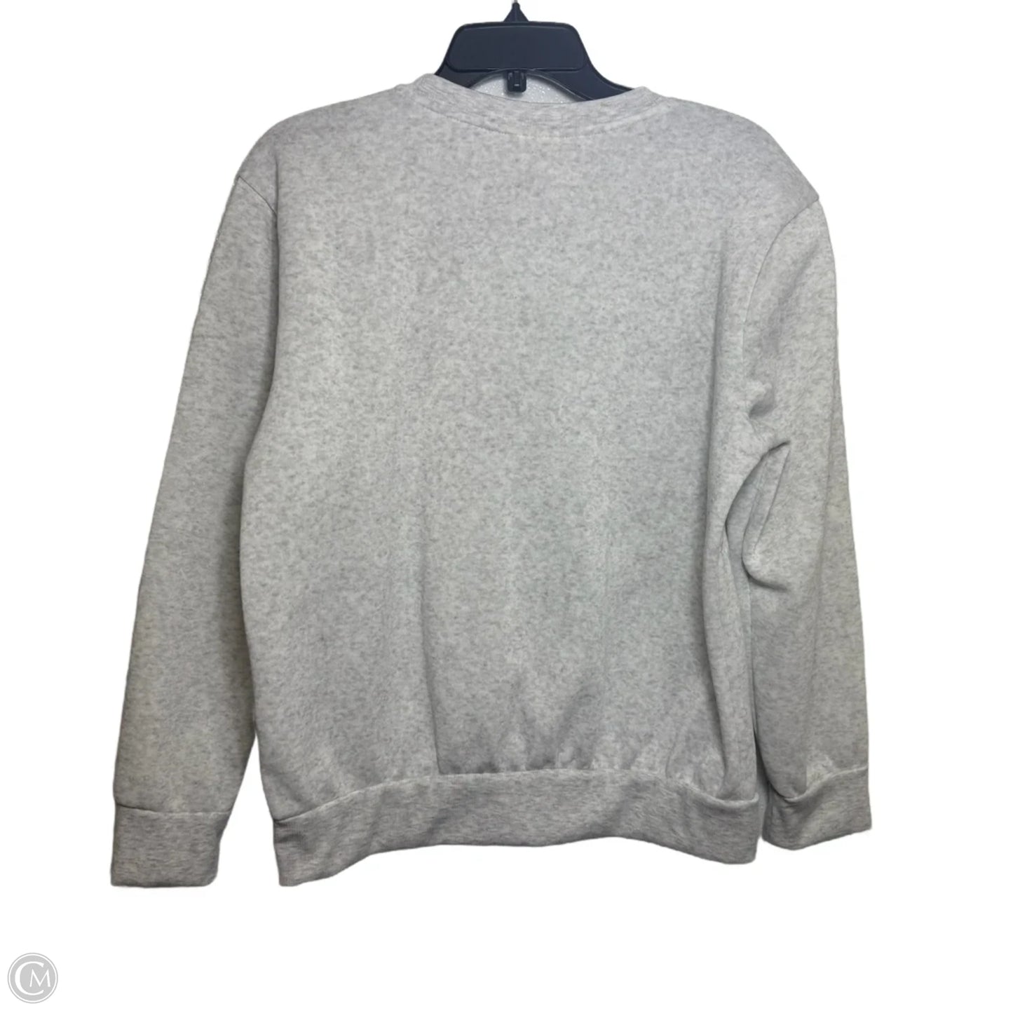 Sweatshirt Crewneck By Bobbie Brooks In Grey, Size: L