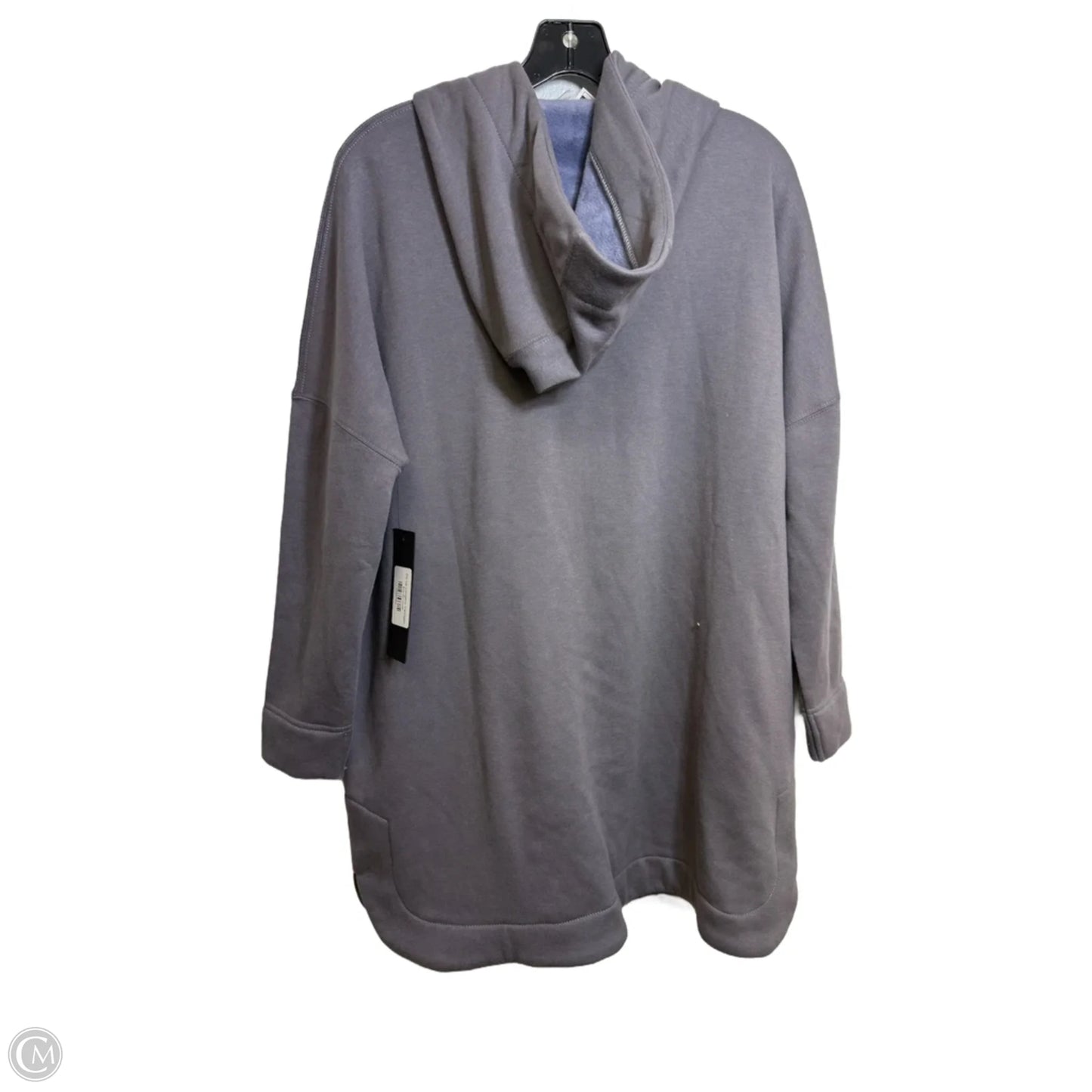 Sweatshirt Hoodie jacket By Clothes Mentor In Grey, Size: L