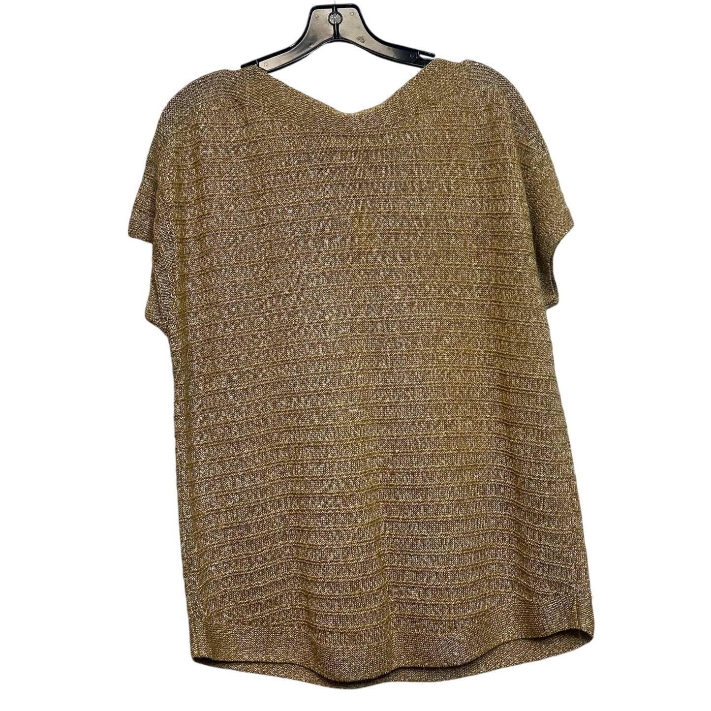 Top Short Sleeve By Talbots O In Tan, Size: L