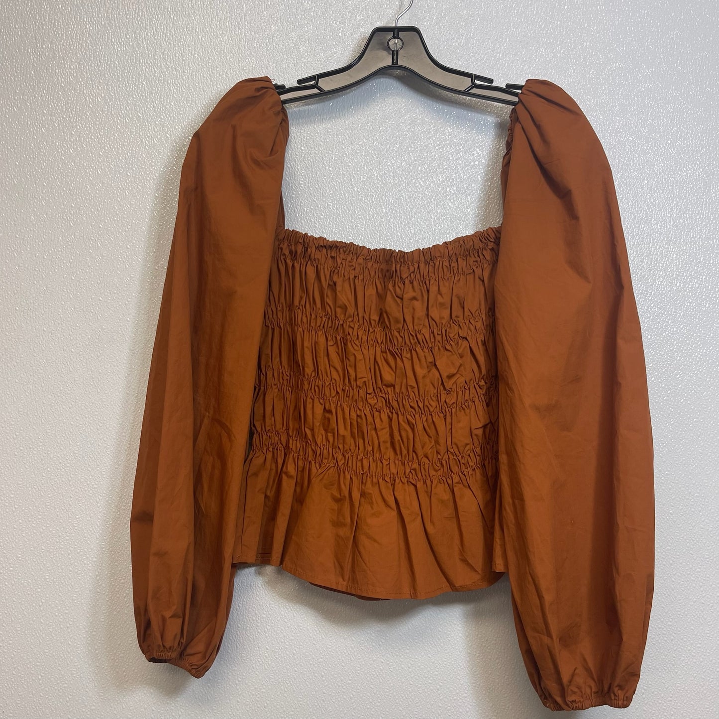 Top Long Sleeve By Astr In Rust, Size: L