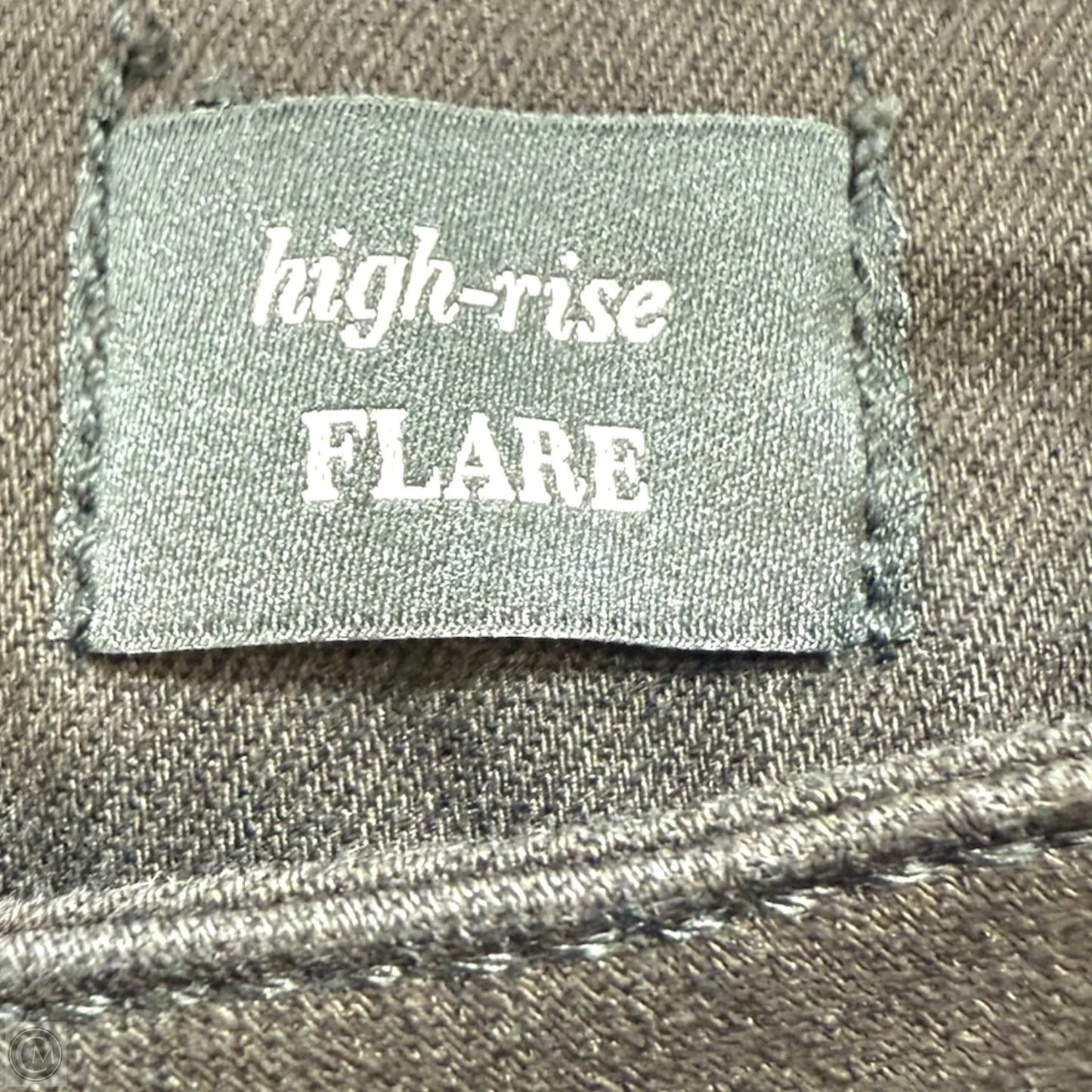 Jeans high rise Flared By Clothes Mentor In Black Denim, Size: 8
