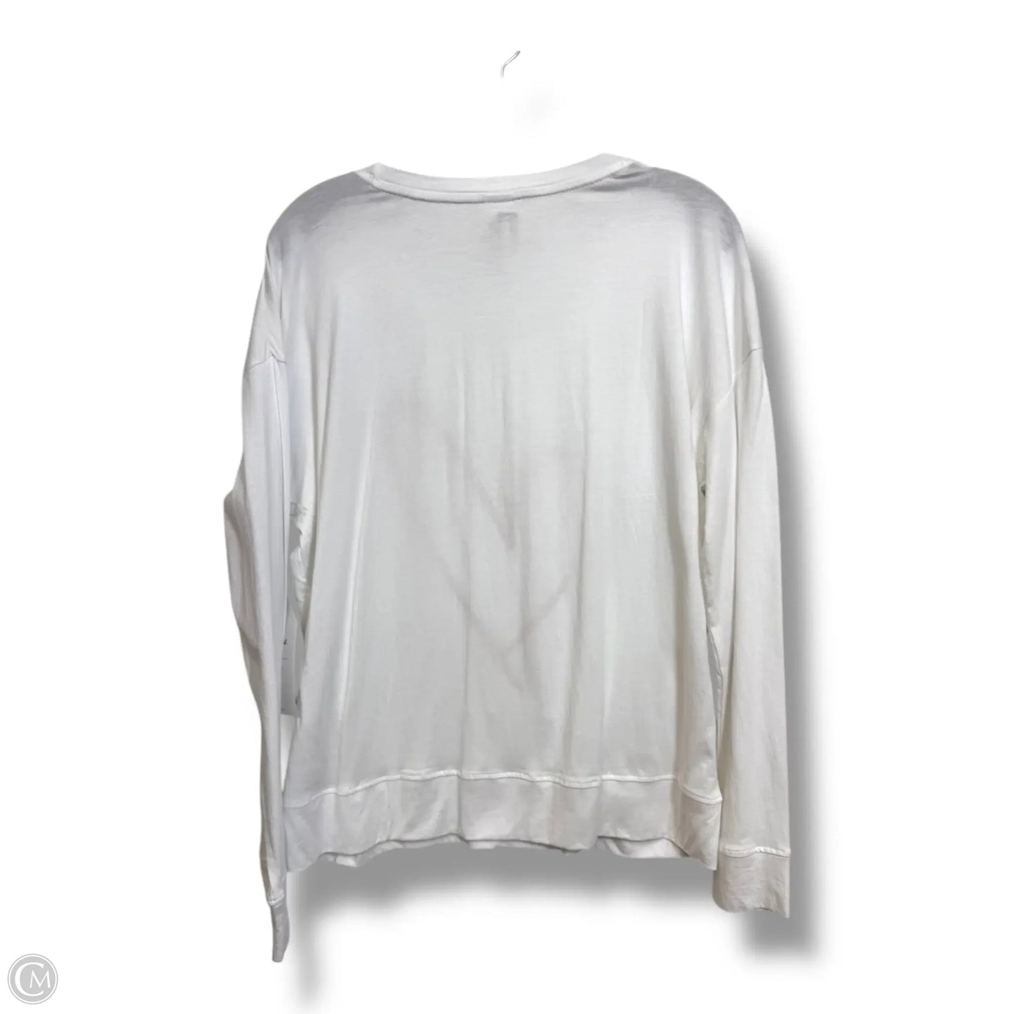 Top Long Sleeve By Clothes Mentor In White, Size: M