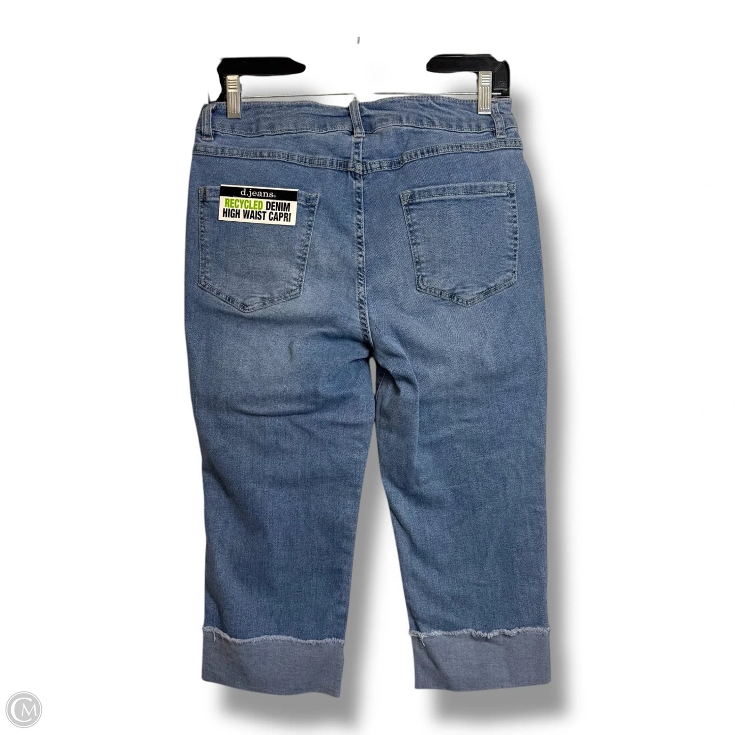 High waist Capris By Cmf In Blue Denim, Size: 8