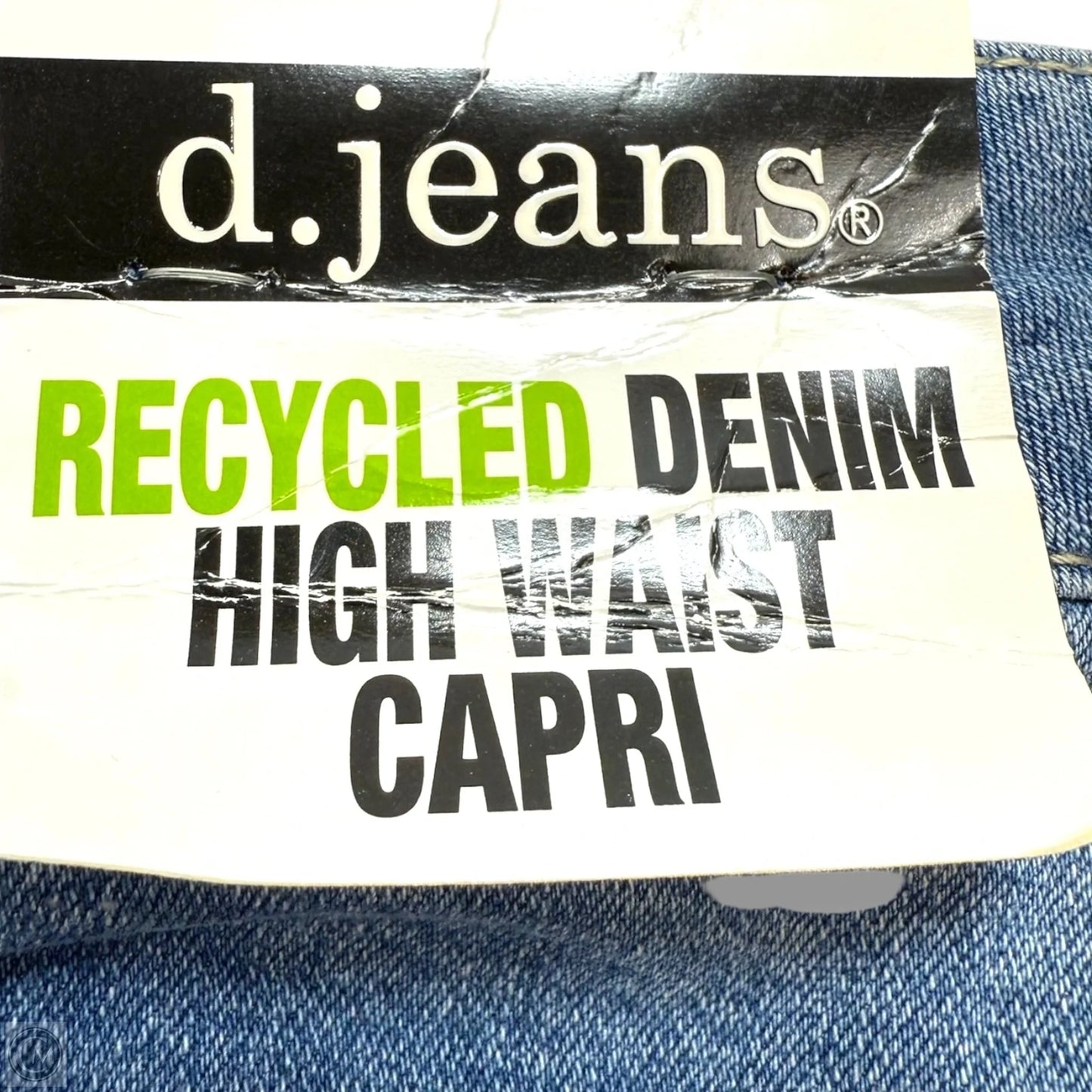 High waist Capris By Cmf In Blue Denim, Size: 8