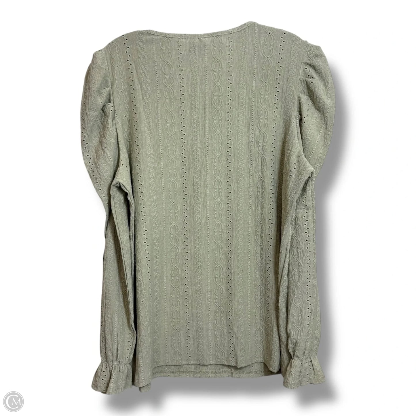 Top Long Sleeve By Clothes Mentor In Green, Size: Xl