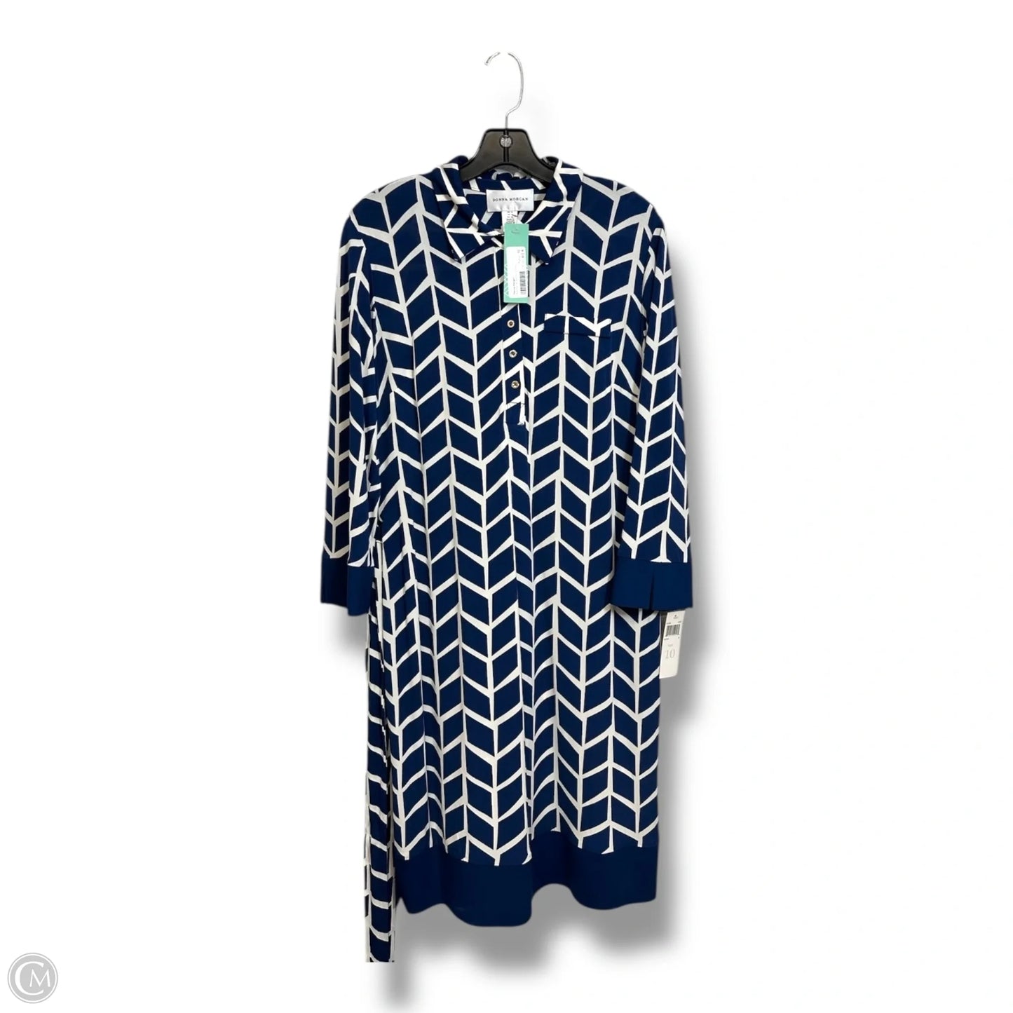 Dress Casual Short By Donna Morgan In Blue, Size: M