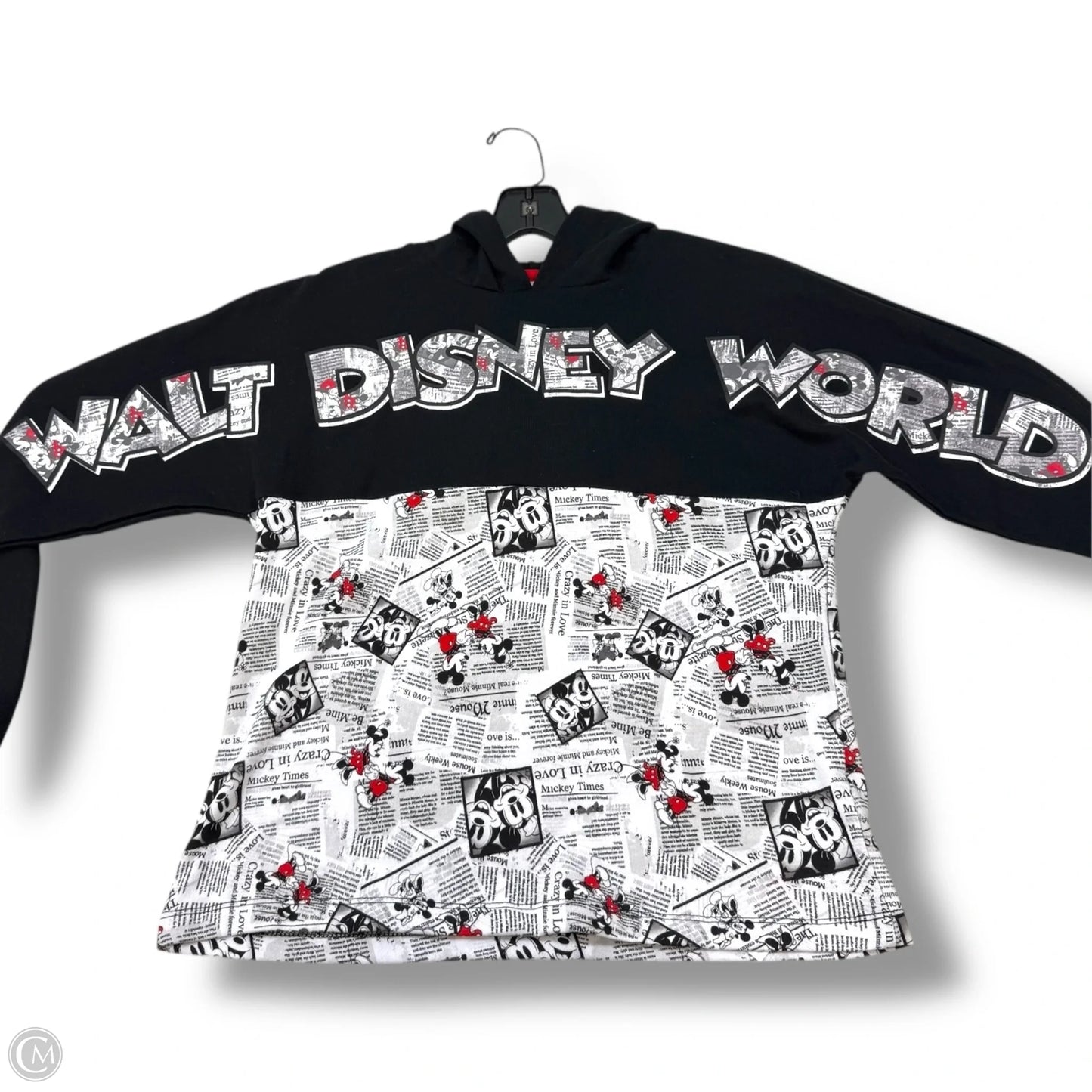 Hooded Top Long Sleeve By Disney In Multi-colored, Size: S