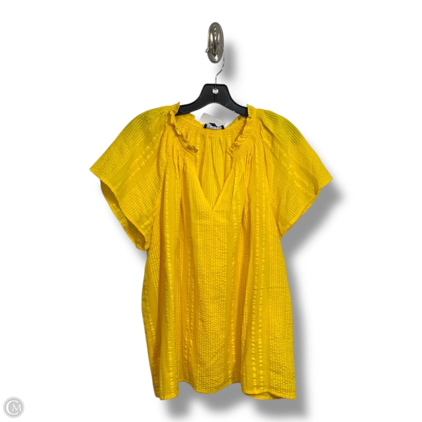 Top Short Sleeve By J. Crew In Yellow, Size: Xl