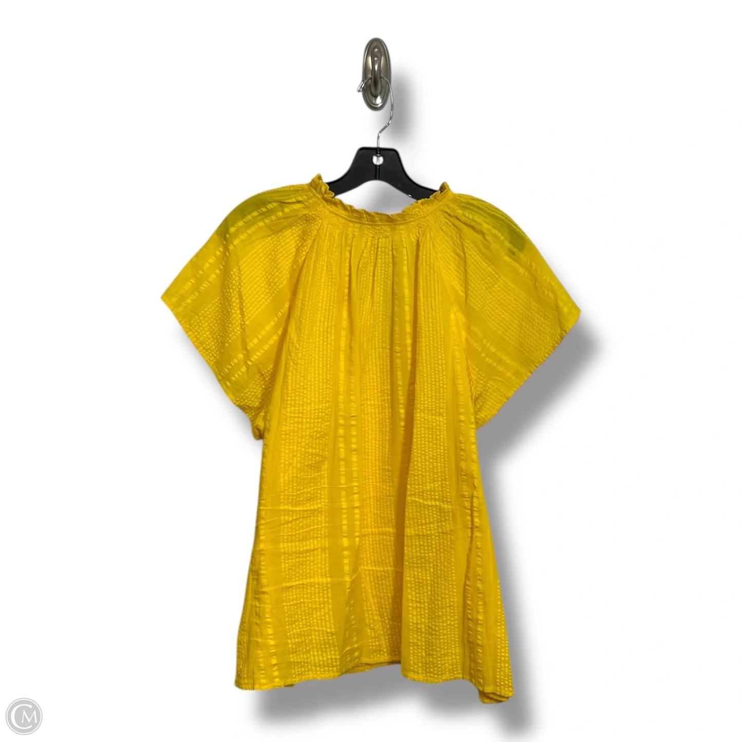 Top Short Sleeve By J. Crew In Yellow, Size: Xl
