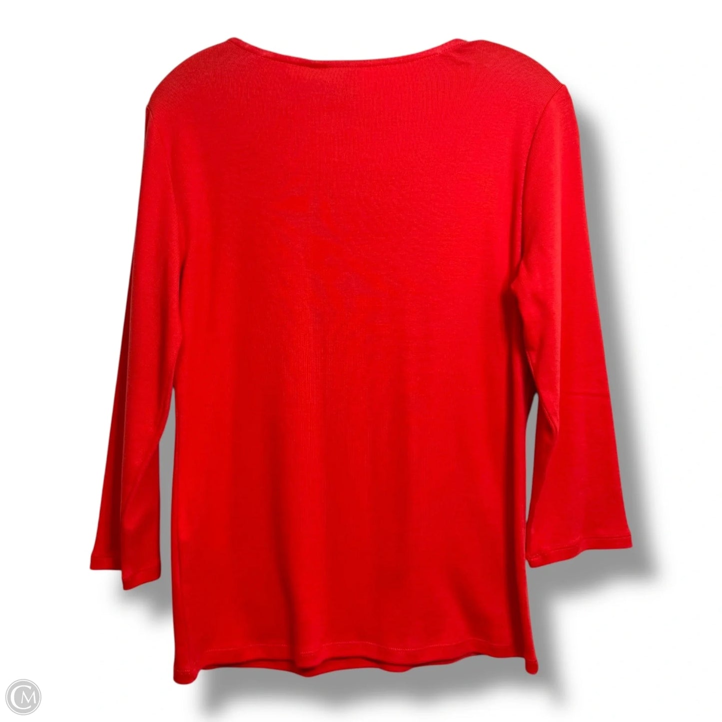 Top 3/4 Sleeve By Rafaella In Coral, Size: M