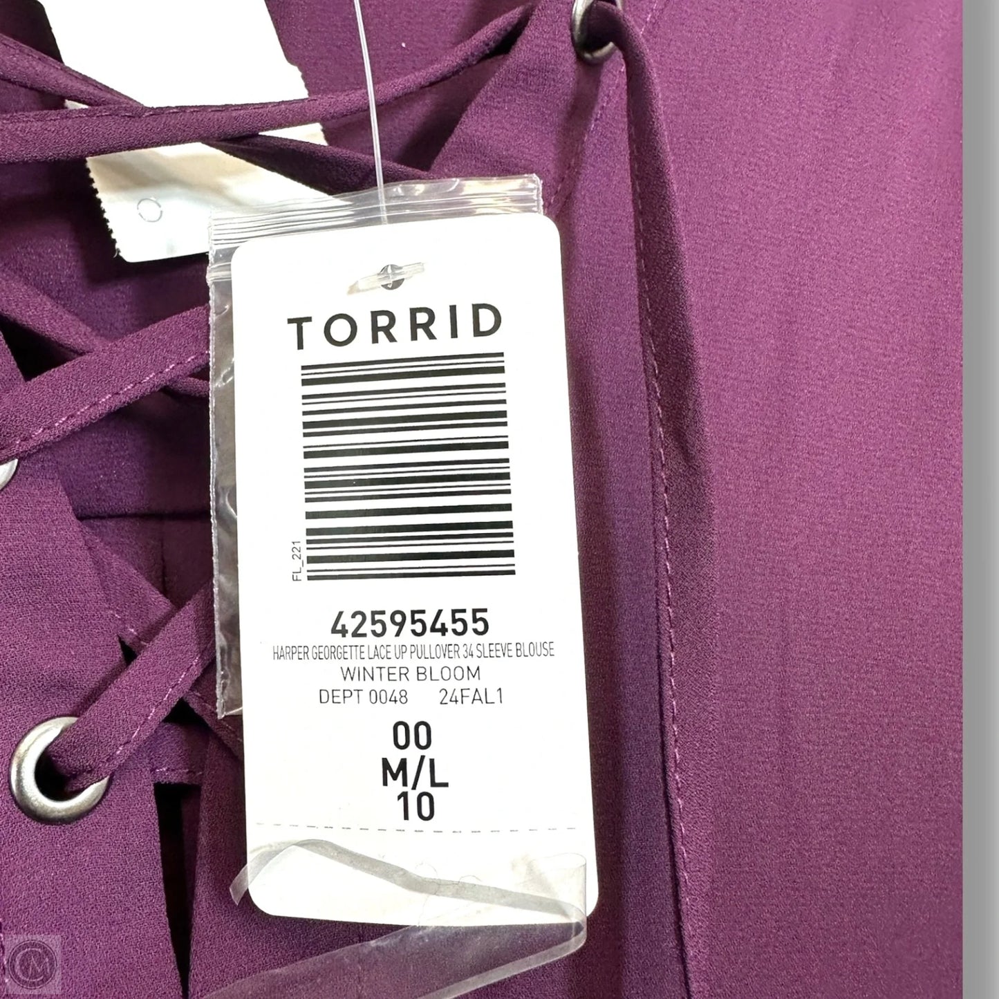 Top Short Sleeve By Torrid In Purple, Size: M