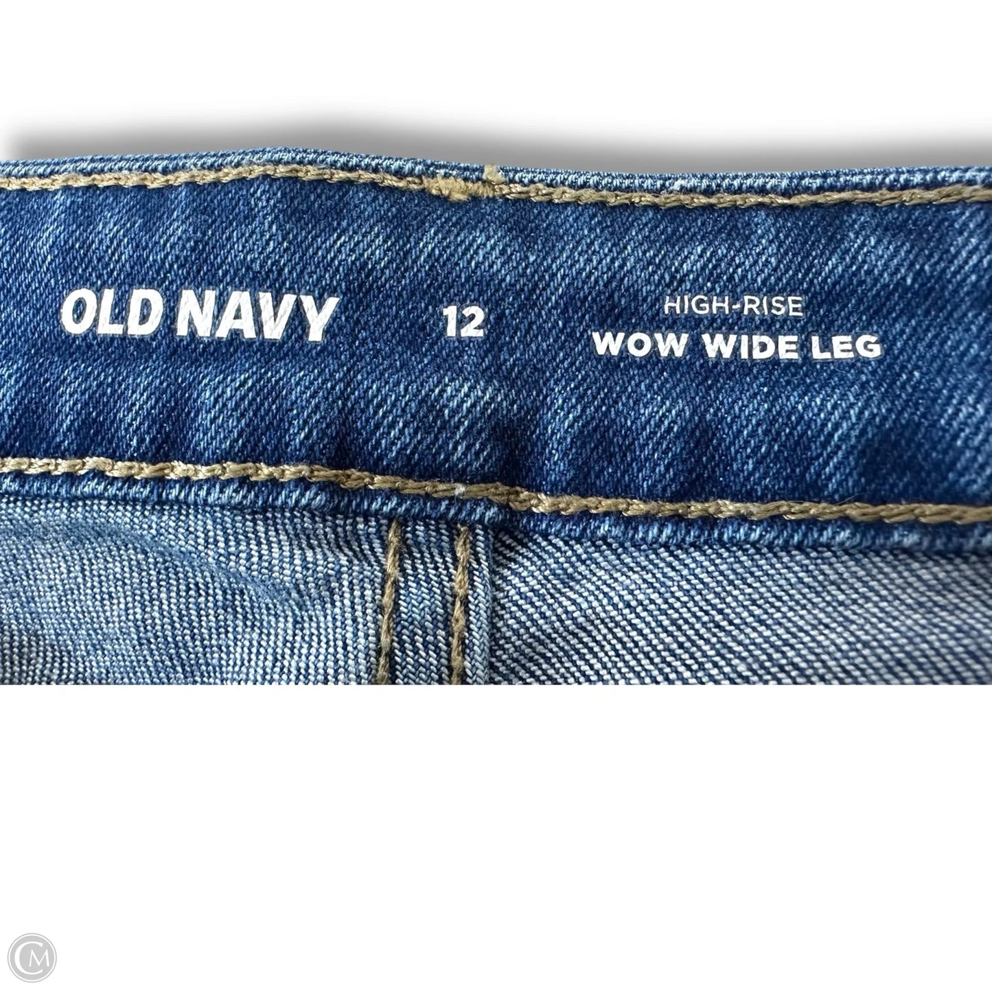Jeans high rise wow Wide Leg By Old Navy In Blue Denim, Size: 12