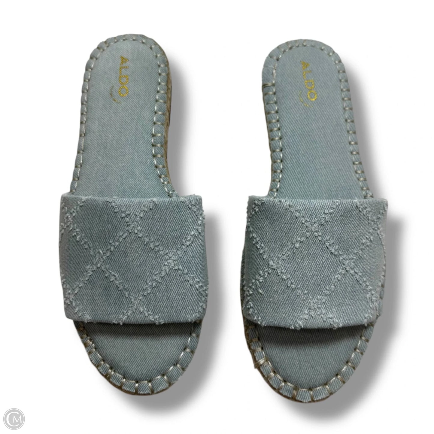 Sandals Flats By Aldo In Blue Denim, Size: 7.5