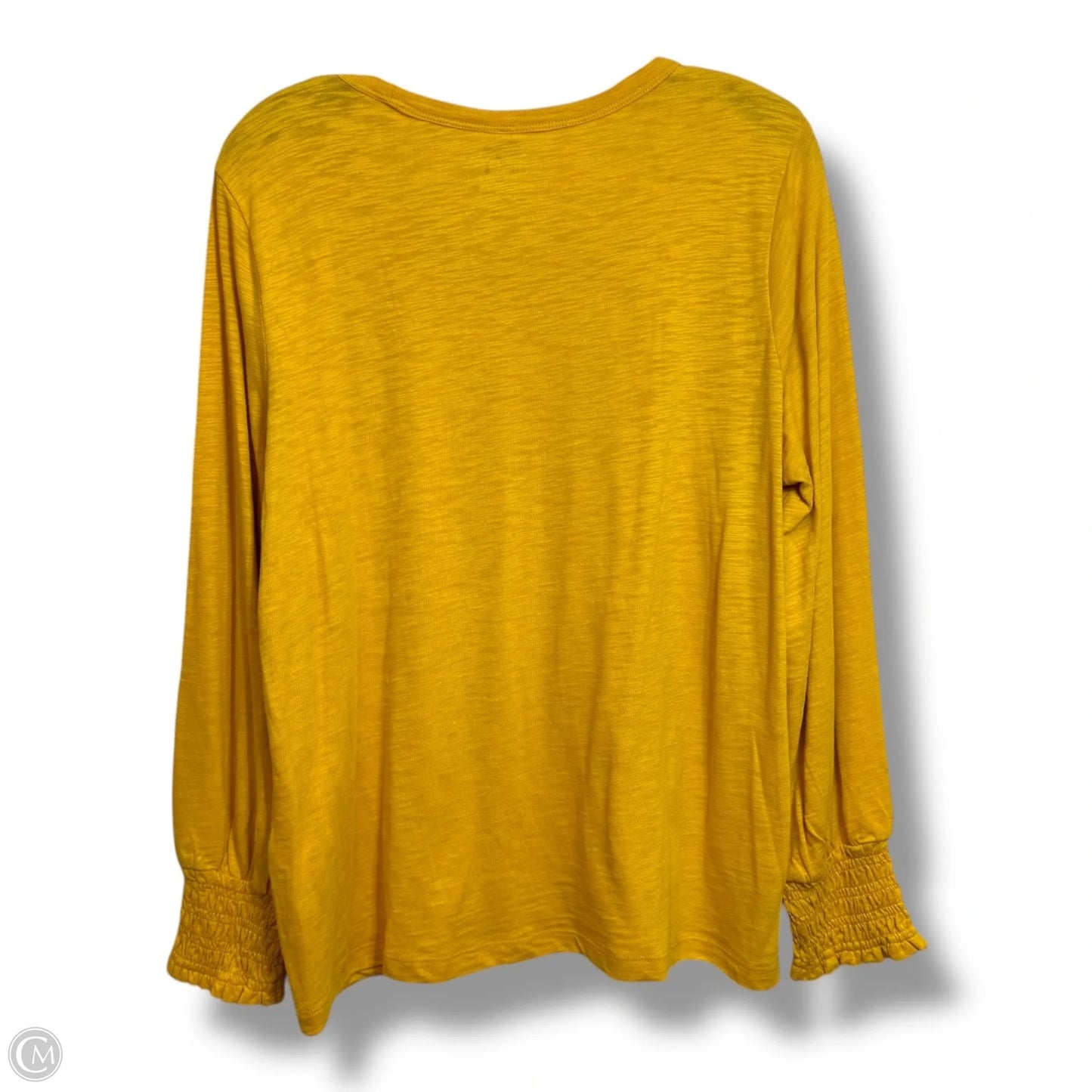 Top Long Sleeve Basic By Chicos In Yellow, Size: L