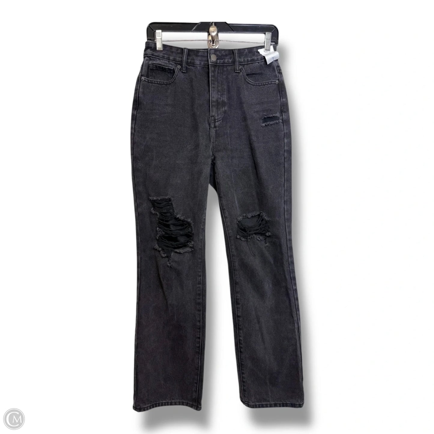 Jeans Straight By Shoedazzle In Black Denim, Size: 4